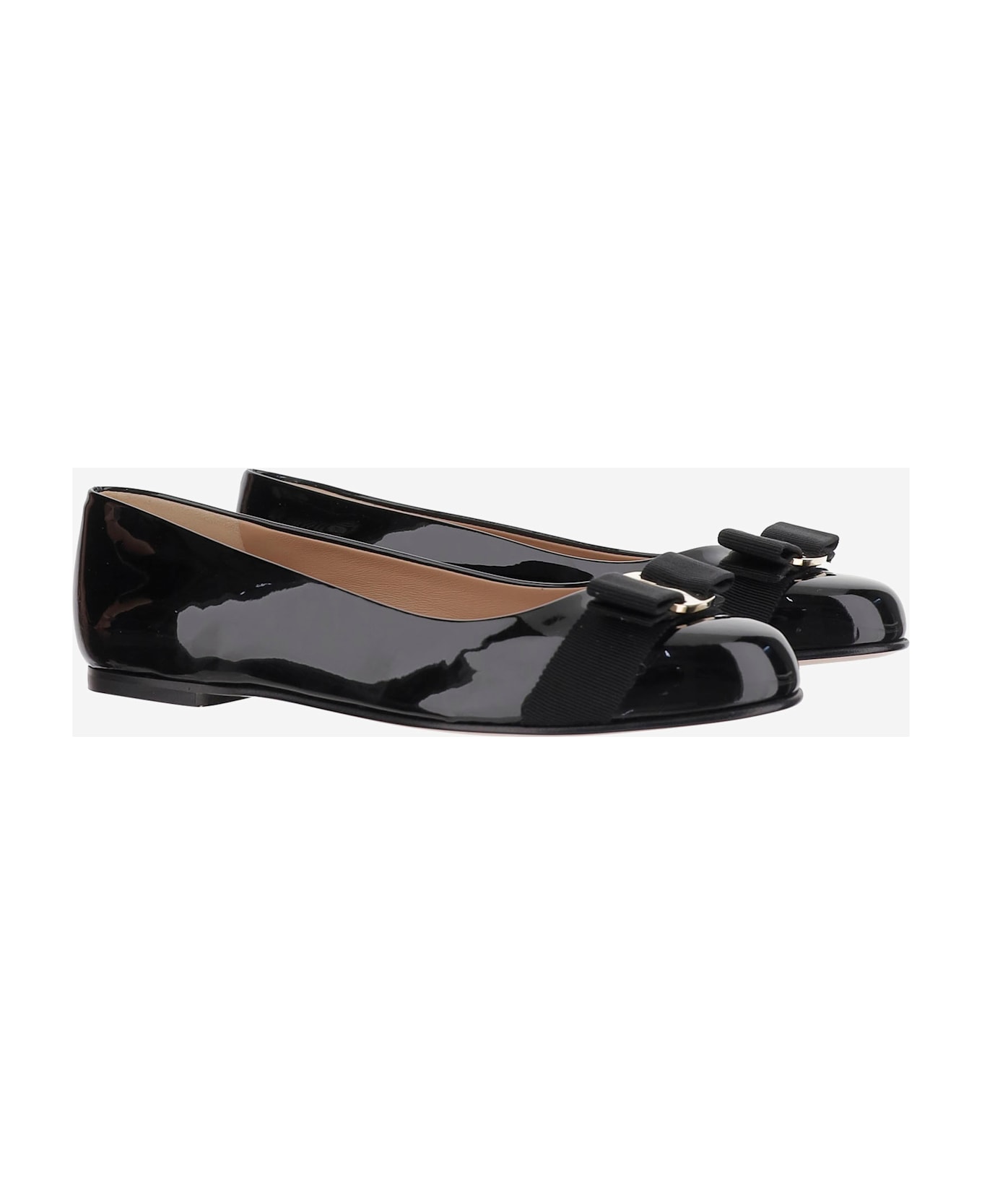 Ferragamo Varina Ballerinas - Black