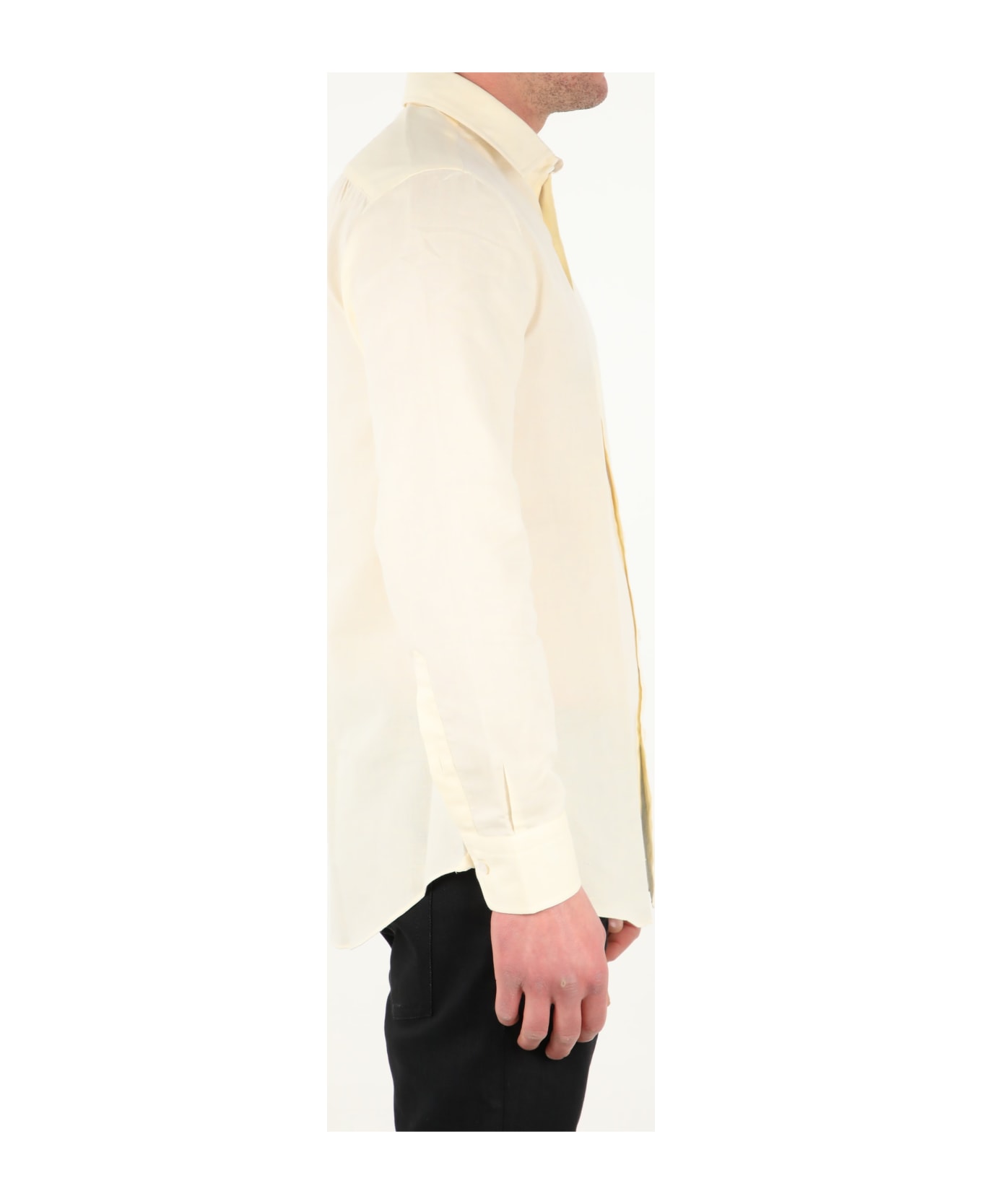 Salvatore Piccolo Yellow Cotton Shirt - YELLOW
