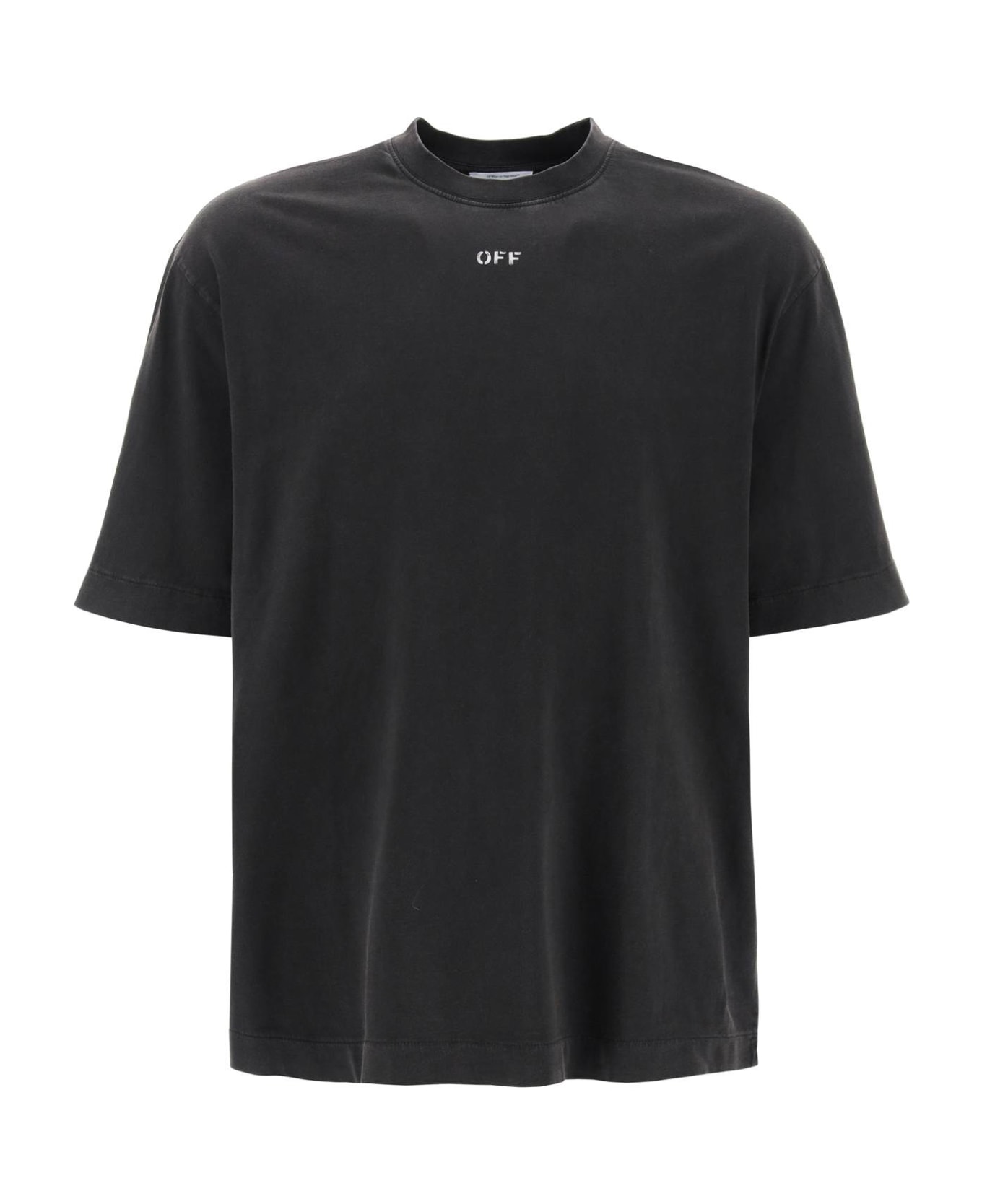 Off-White S. Matthew Crew-neck T-shirt - BLACK GREY (Grey)