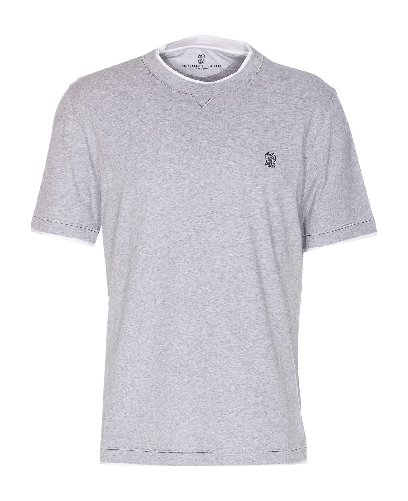 Brunello Cucinelli Logo T-shirt - Grey