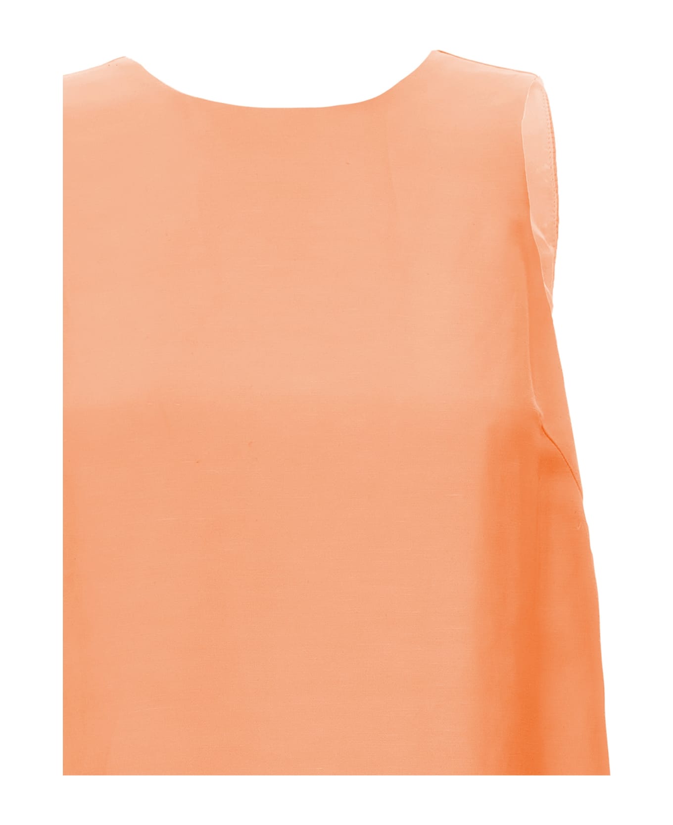 TwinSet Satin Dress With Chain Detail - Coral