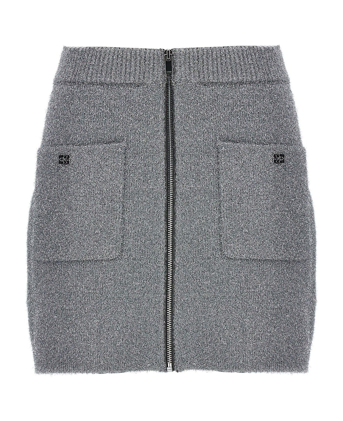 Ganni Sparkle Mini Skirt - Silver