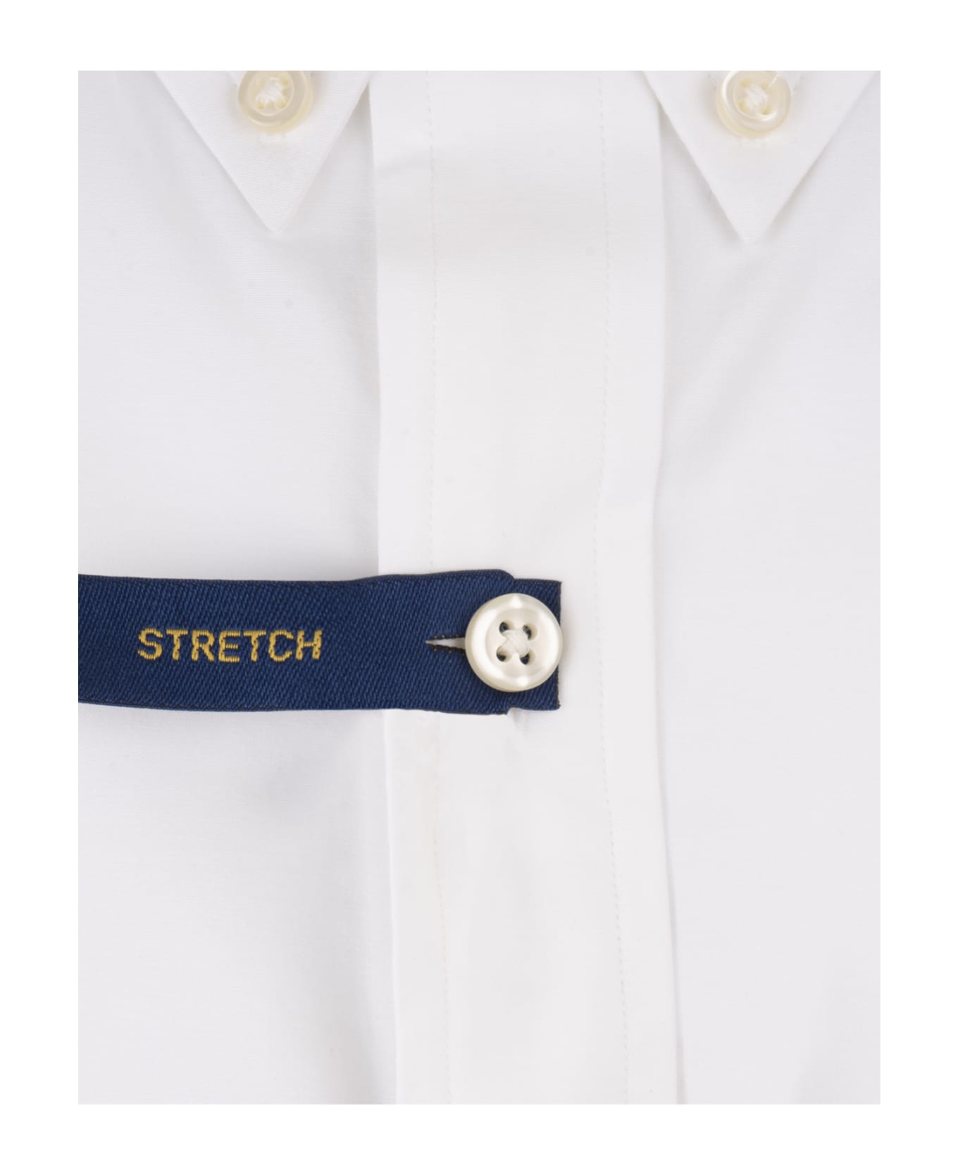 Ralph Lauren White Stretch Cotton Slim Fit Shirt - White