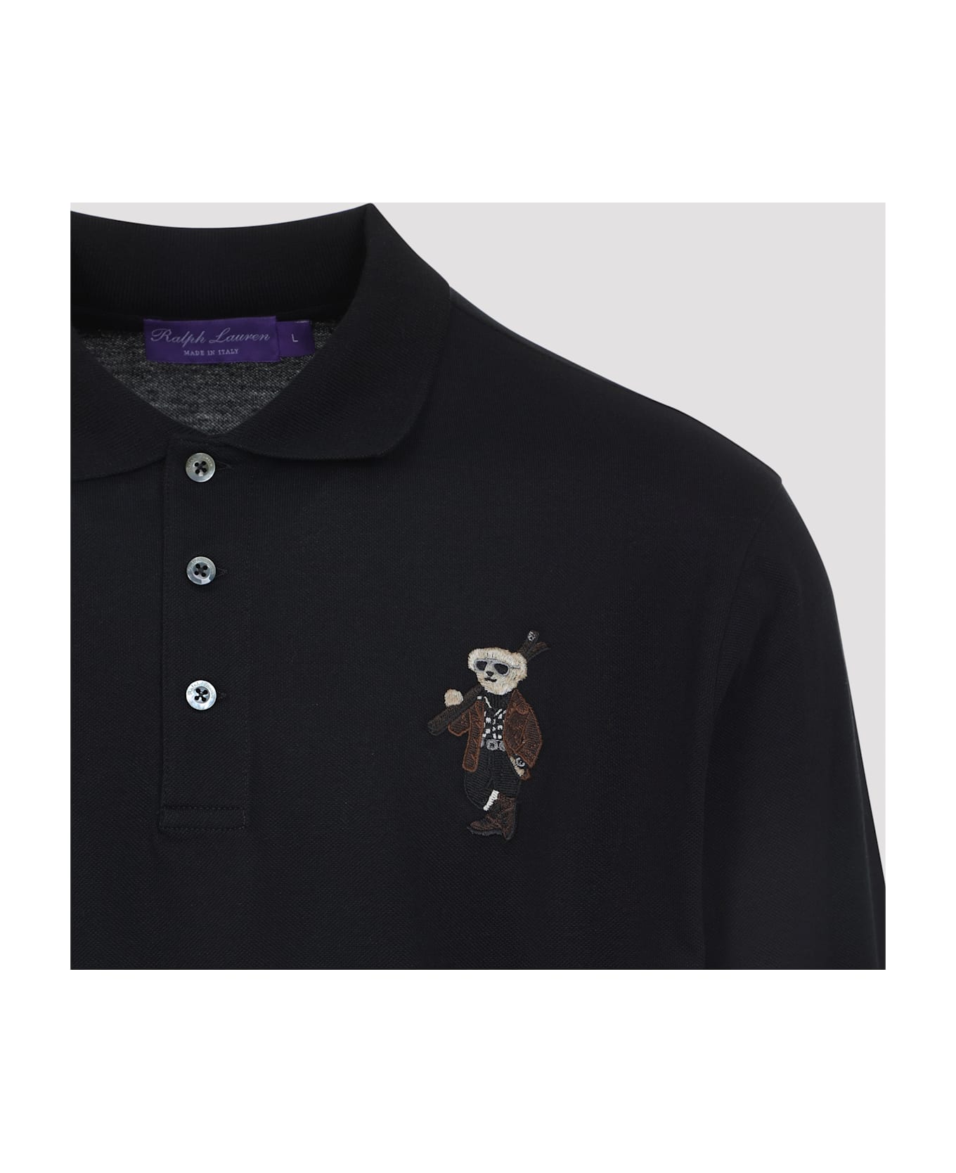 Ralph Lauren Bear Long Sleeve Cardigan - Classic Black