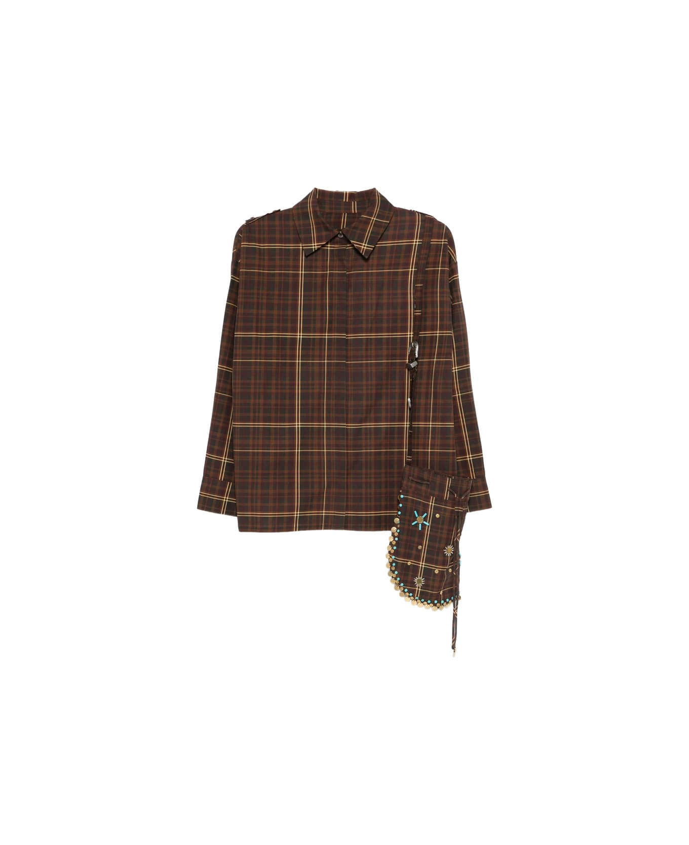 SIEDRES Shirt - BROWN/GREEN