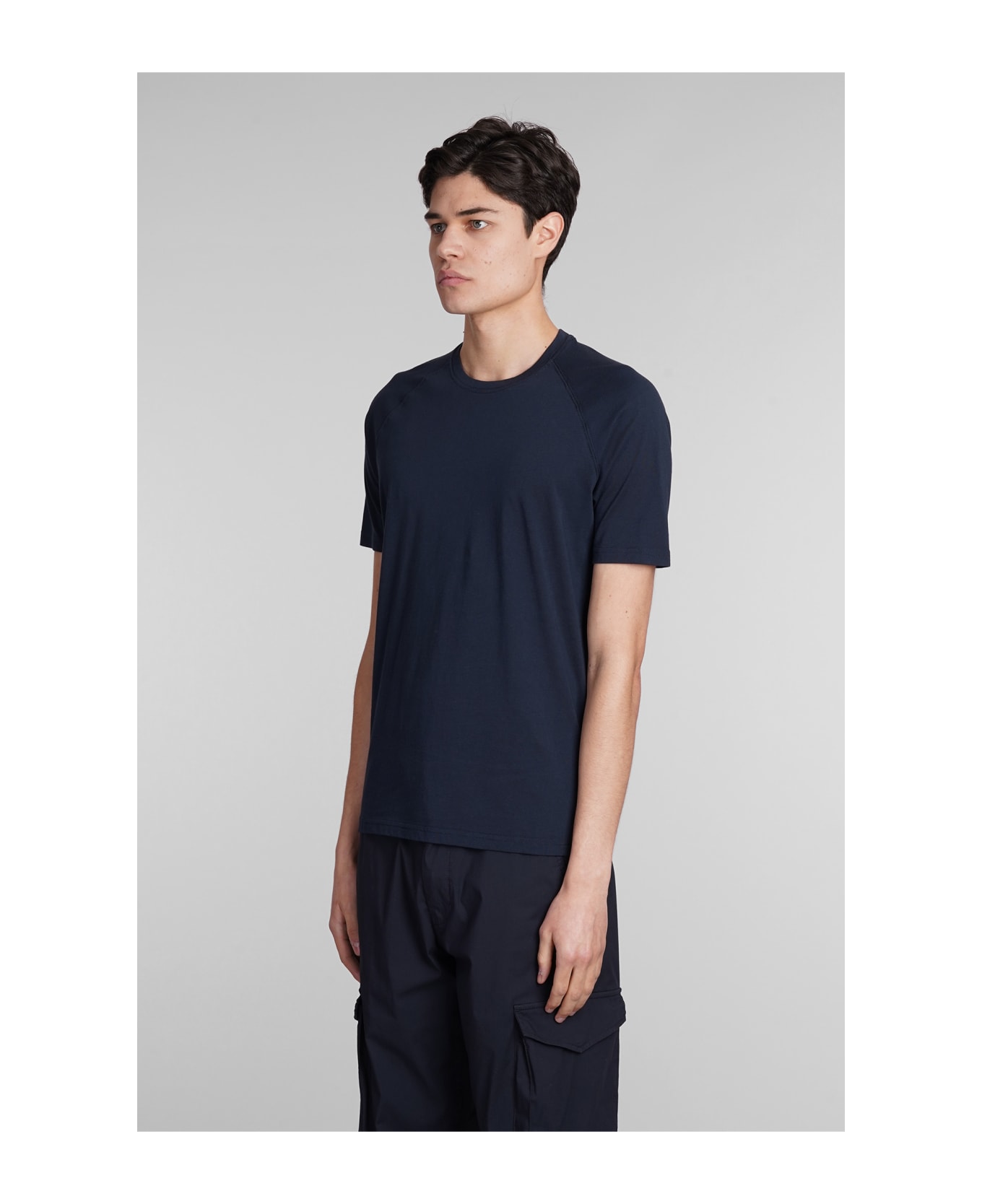 Aspesi Navy Blue Cotton T-shirt - blue