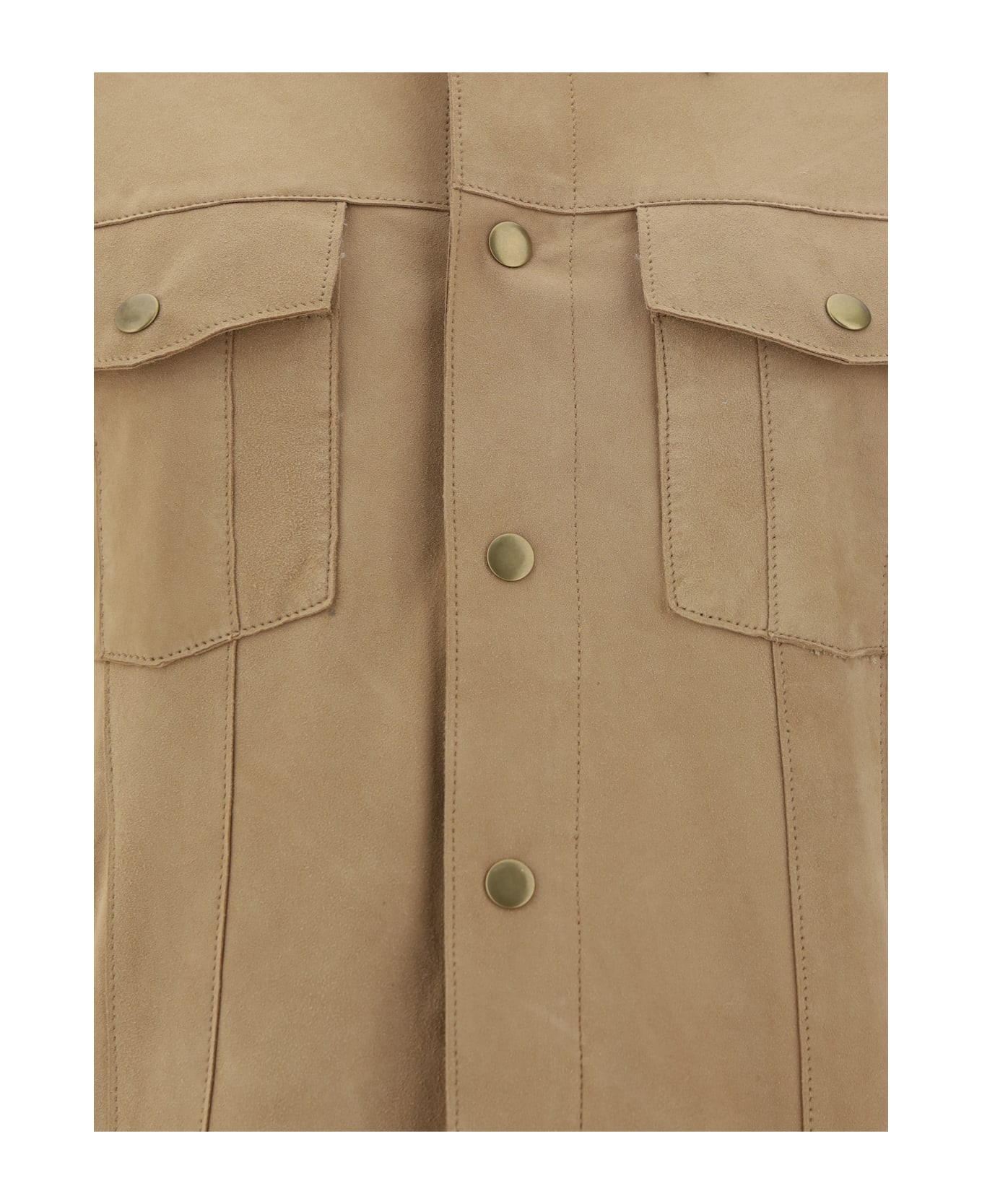 D'Amico Leather Jacket - Suede Beach Beige