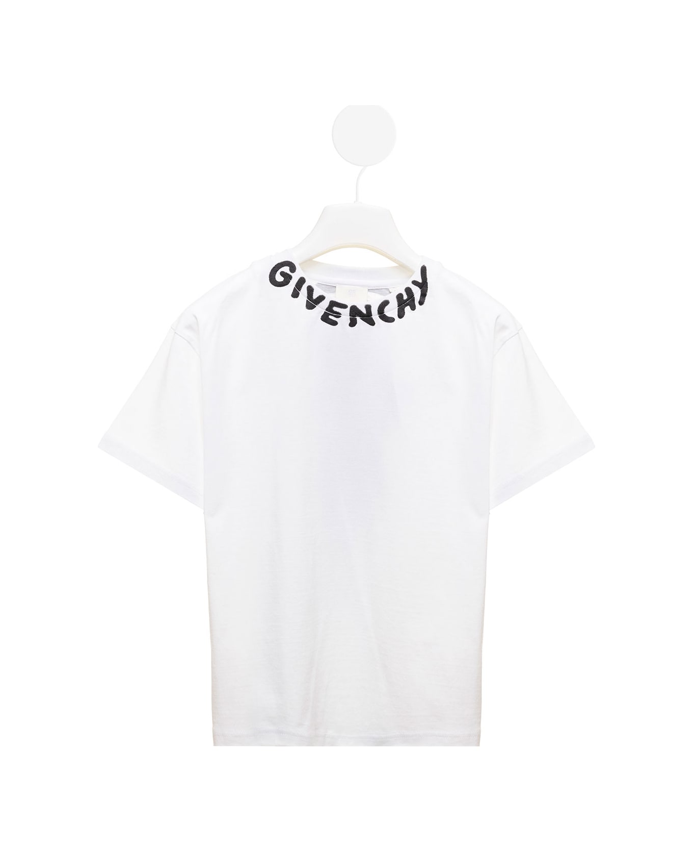 Givenchy White Cotton T-shirt With Logo Print Kids Boy - Bianco