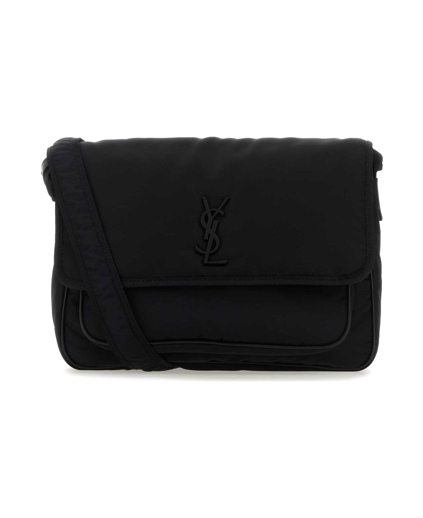 Saint Laurent Black Nylon Niki Crossbody Bag - NERONERO