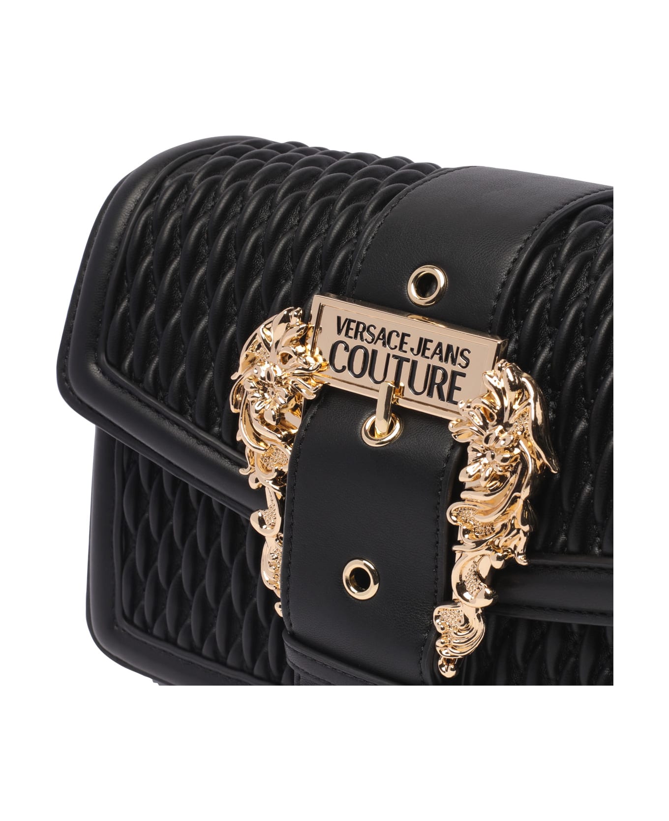 Versace Jeans Couture Drew Baroque Crossbody Bag - Black