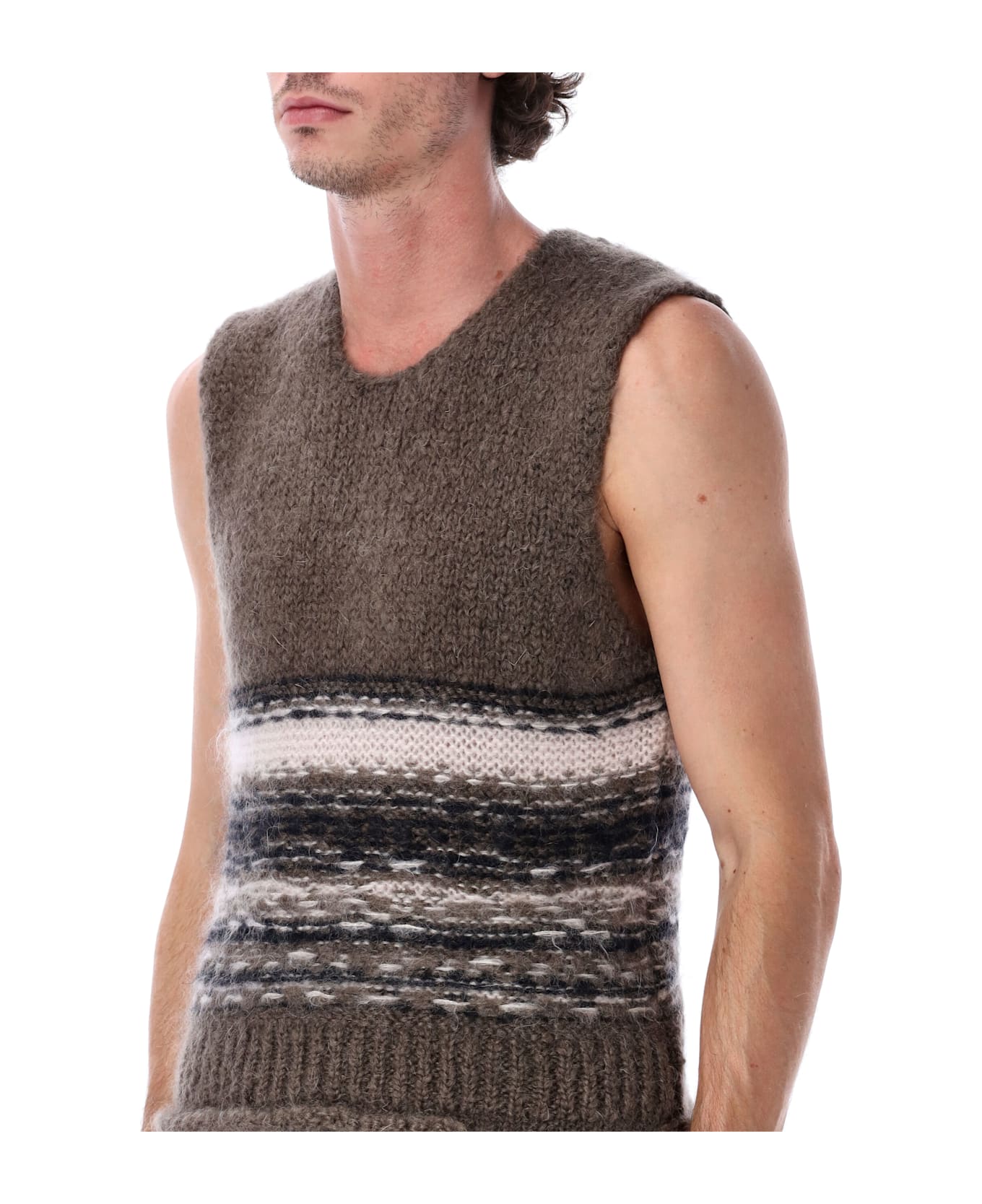 Our Legacy Mohair Wool Tank Blur Fair Isle - BLUR