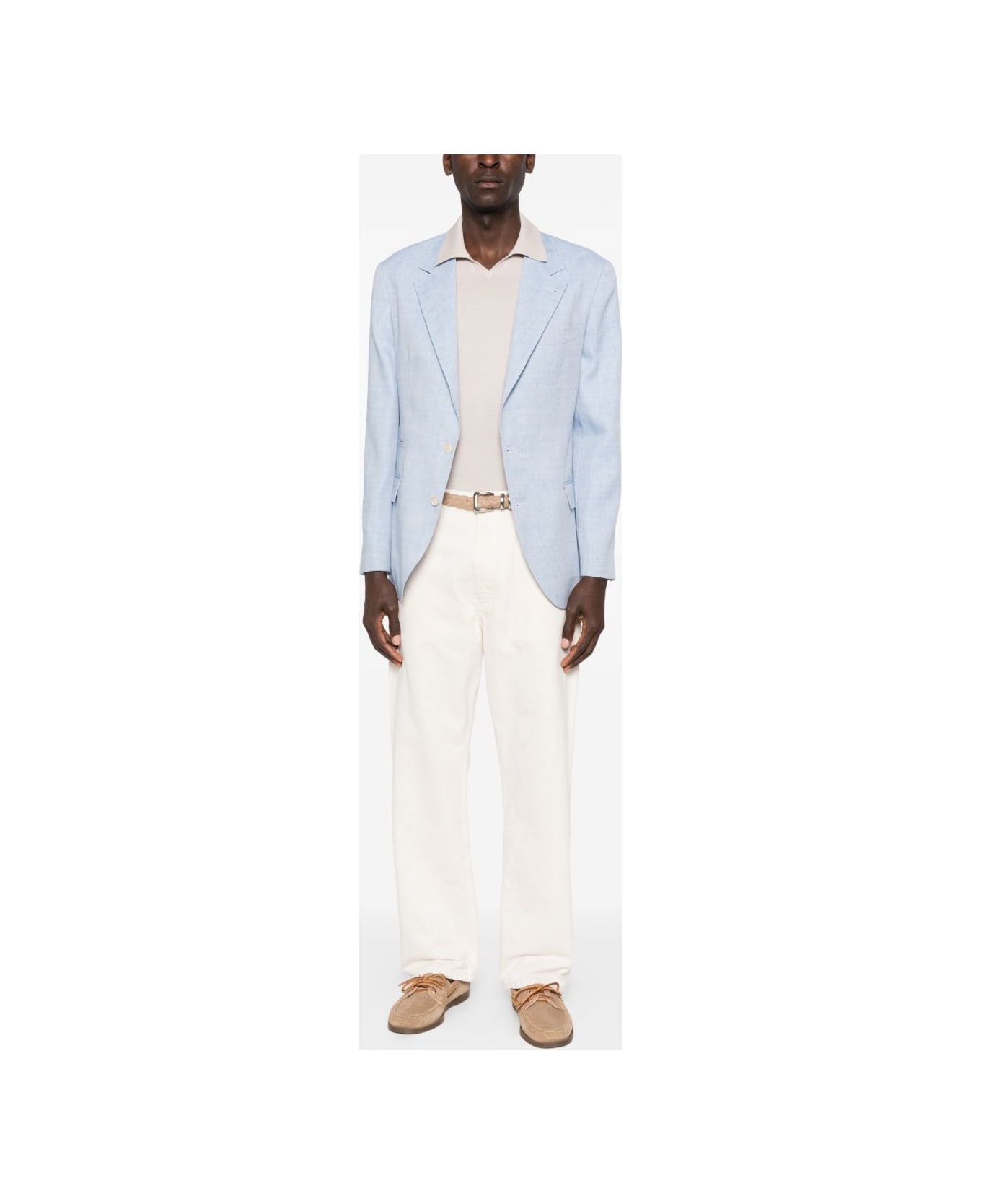 Brunello Cucinelli Single-breasted Blazer Jacket - Clear Blue