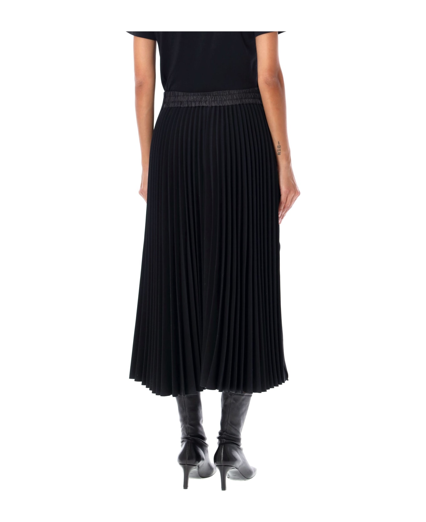 Sacai Tech Pleated Skirt - Black