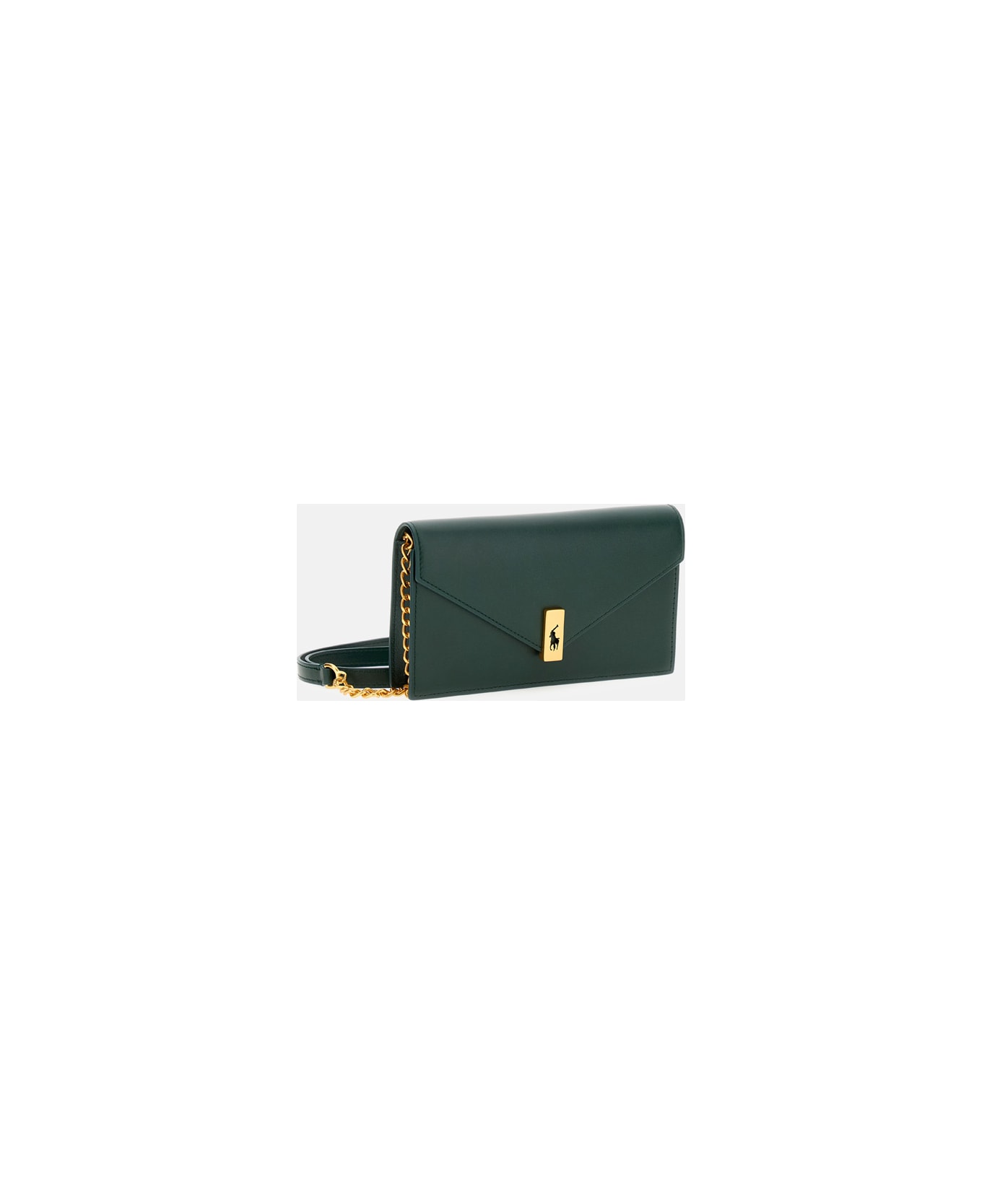 Polo Ralph Lauren Polo Id Leather Chain Wallet And Bag - Green