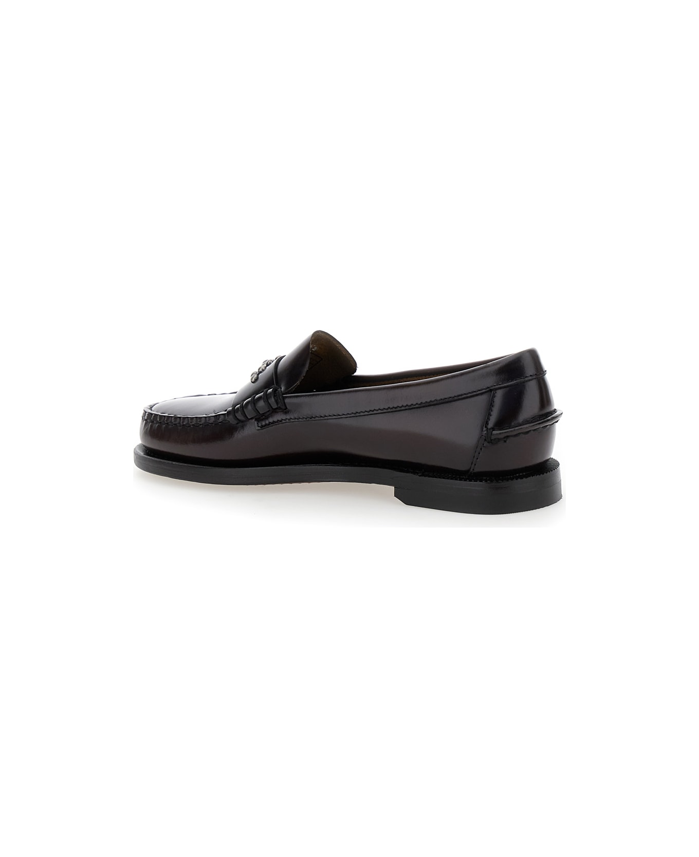 Sebago 'dan' Bordeaux Loafers With Stud Embellishment On The Front In Patent Leather Woman - Bordeaux