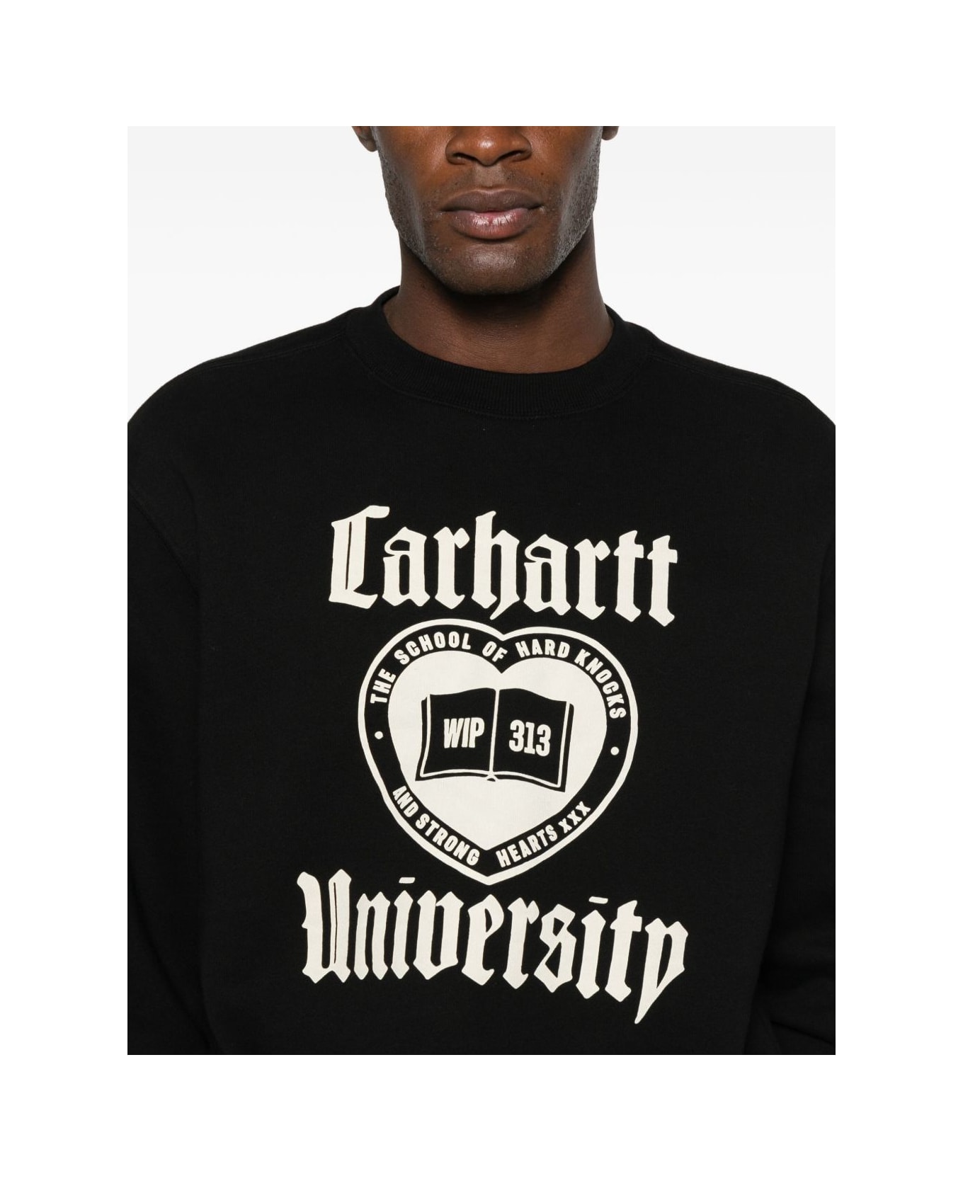 Carhartt Logo Crewneck Sweatshirt - Xx Black