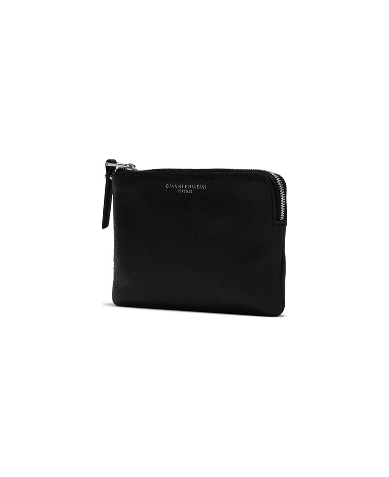 Gianni Chiarini Wallets Dollaro Wallet In Hammered Leather - NERO 財布