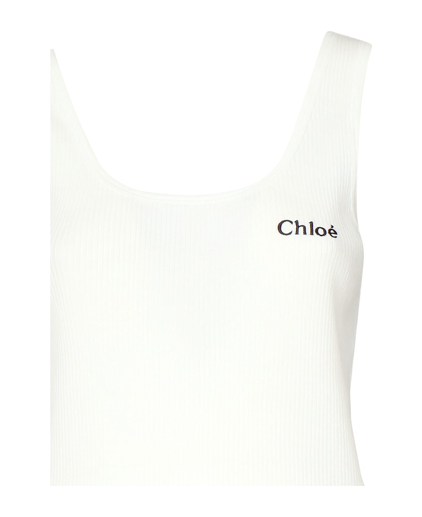 Chloé Tank Top With Logo - White
