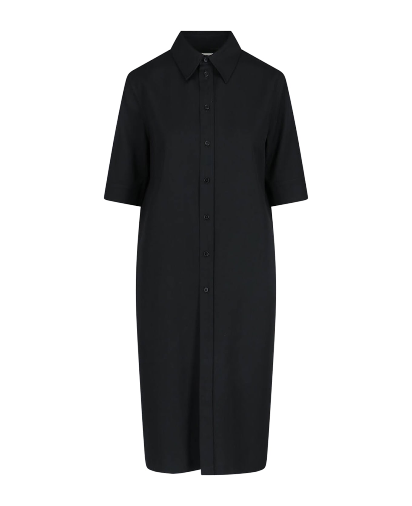 Jil Sander Midi Shirt Dress - Black  
