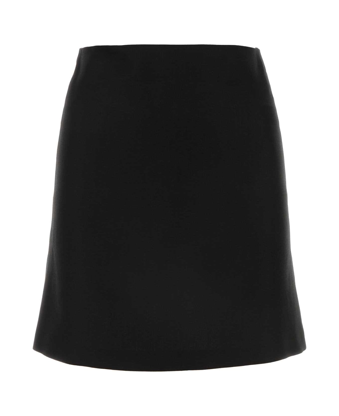 Philosophy di Lorenzo Serafini Black Viscose Blend Mini Skirt - 0555 スカート