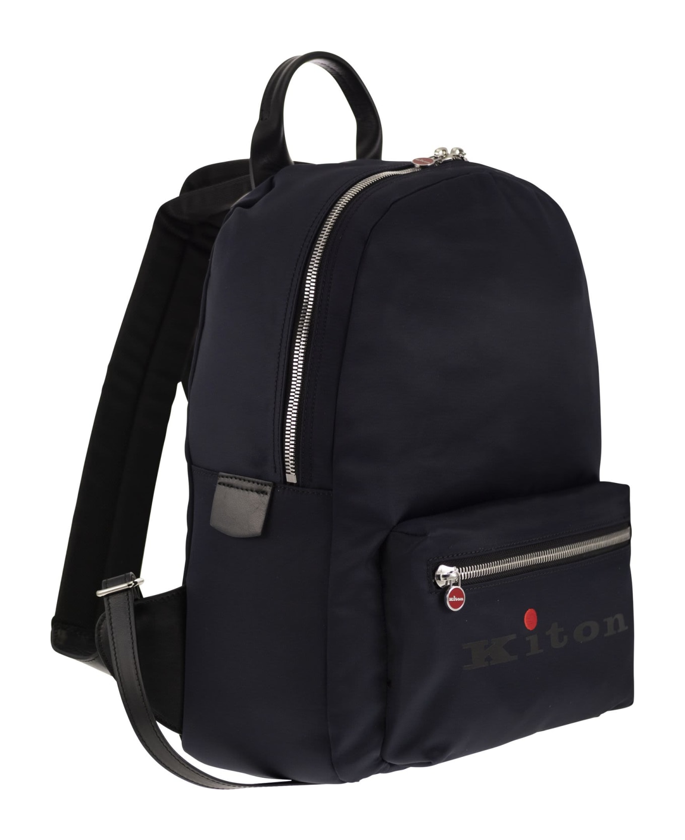 Kiton Backpack With Logo - Blue
