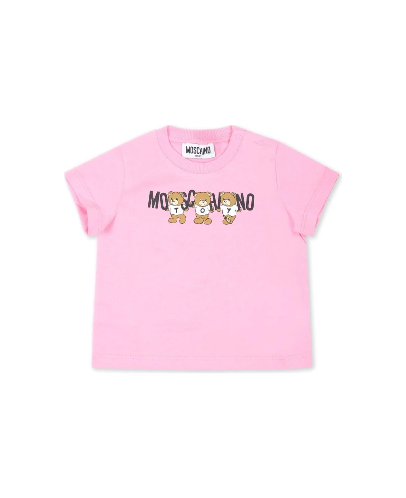 Moschino T-shirt Con Stampa - Pink