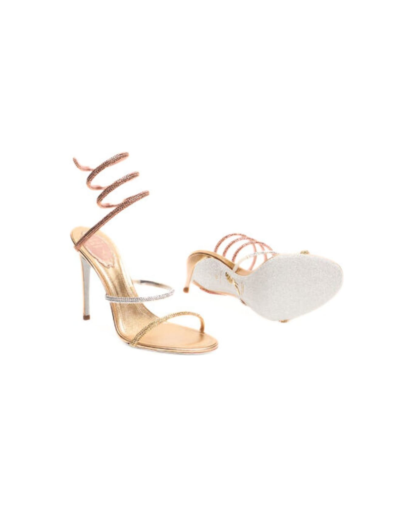 René Caovilla ''cleo'' Heels - Golden