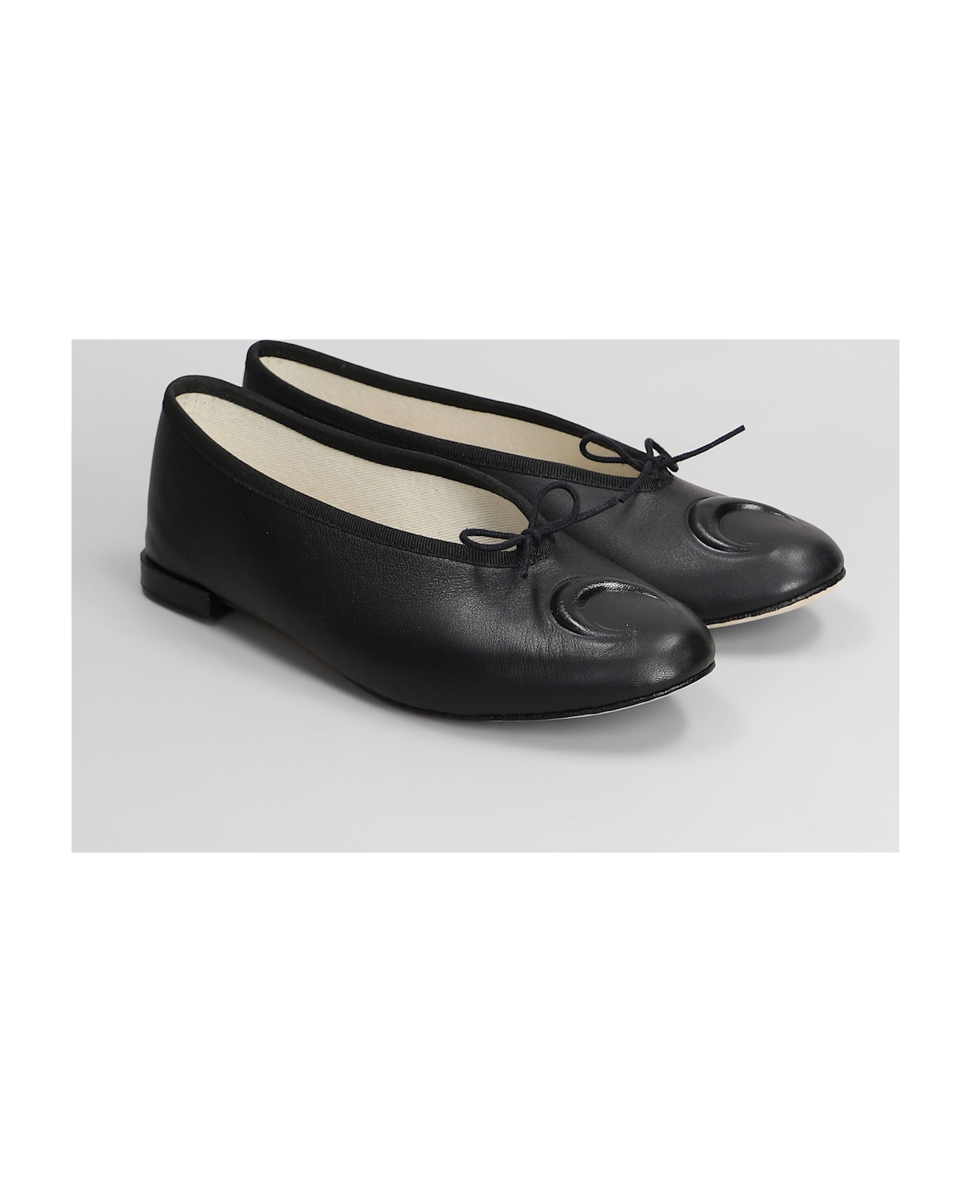 Repetto Lilouh Ballet Flats In Black Leather - black