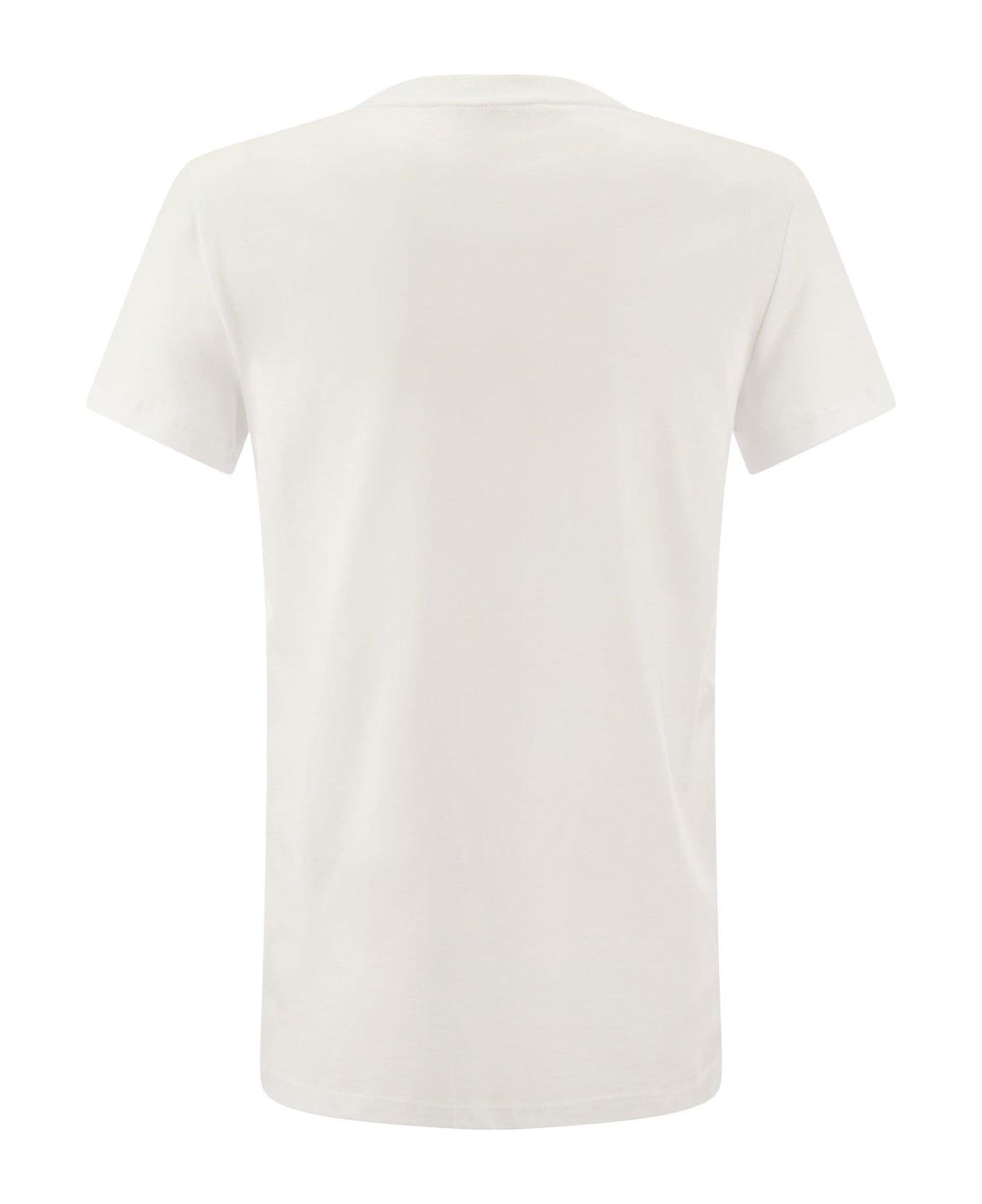 Max Mara Crewneck Short-sleeved T-shirt - Optic White Tシャツ