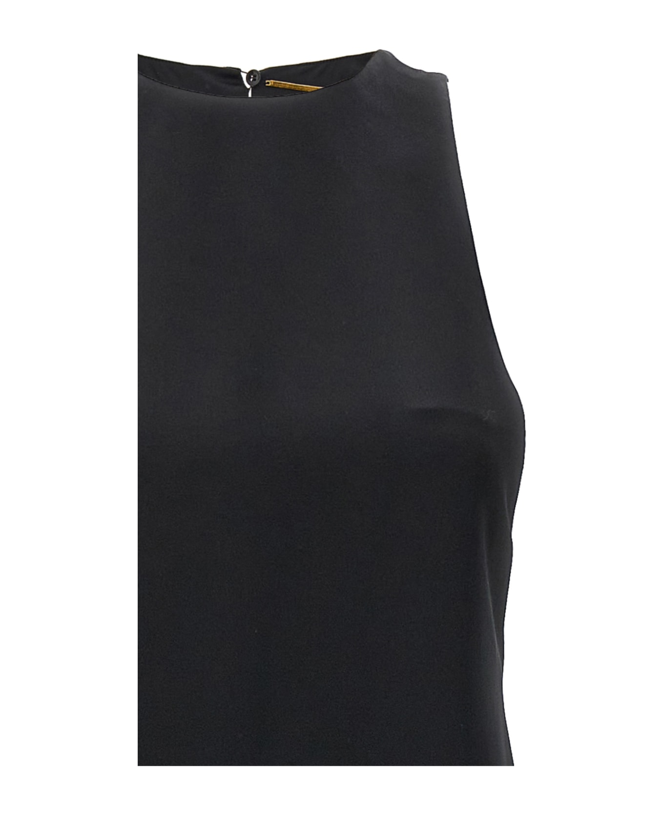 Saint Laurent Crepe Satin Maxi Dress - Black  