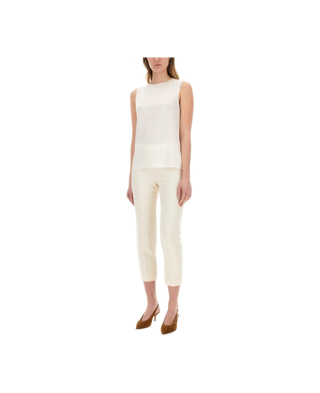 Theory Georgette Top - IVORY
