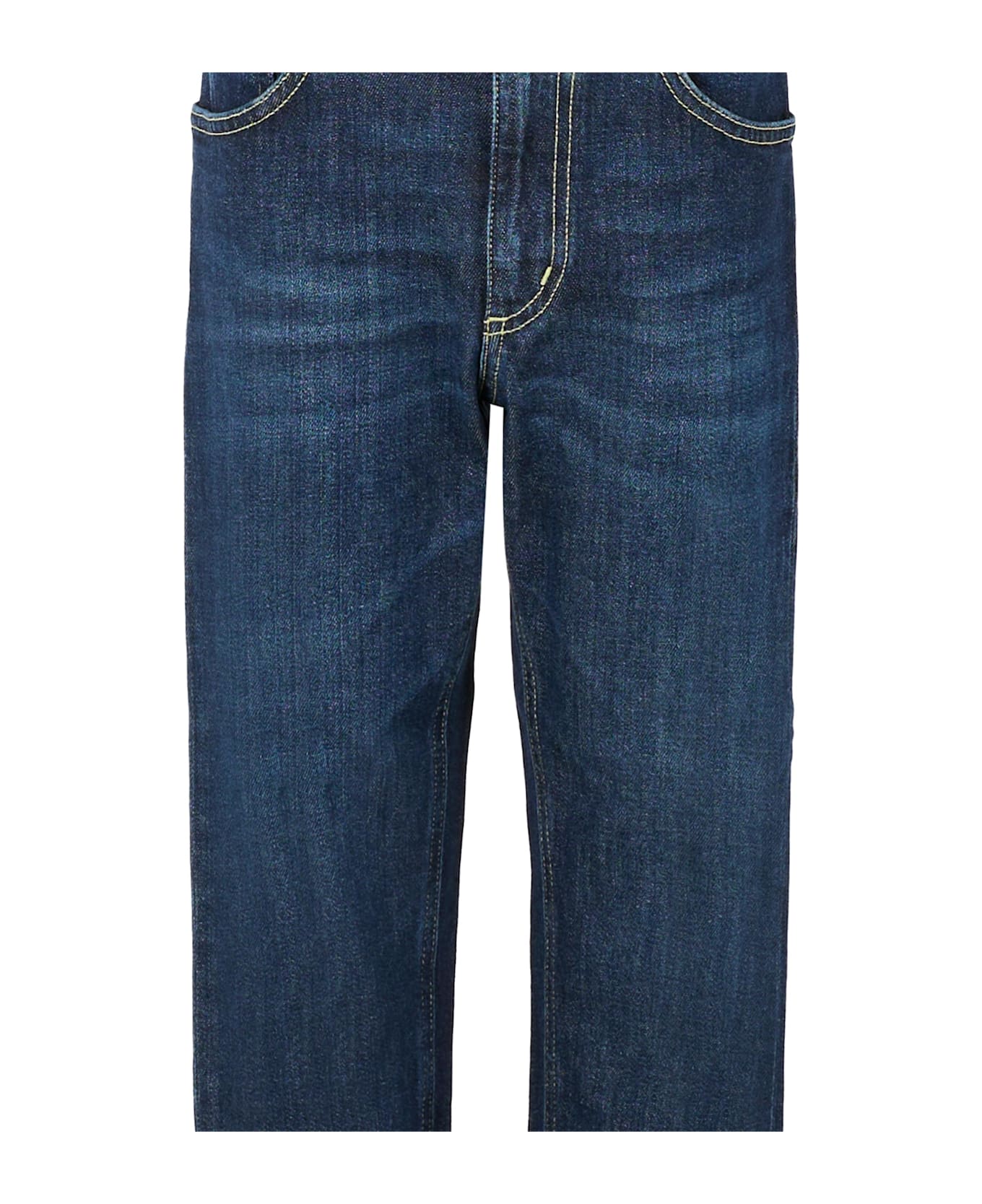 Dondup Blue Denim Jeans For Boy With Logo - Denim