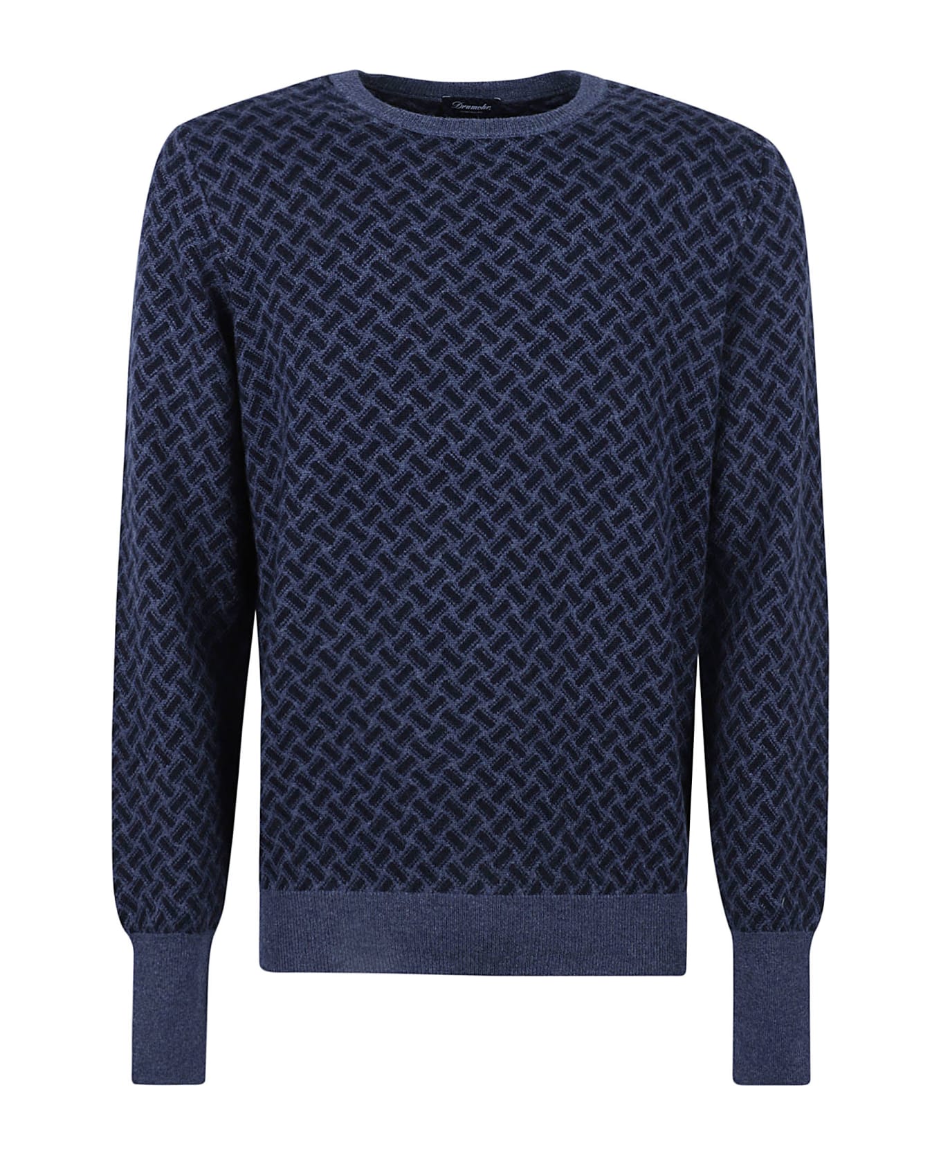 Drumohr Patterned Rib Sweater - Blue