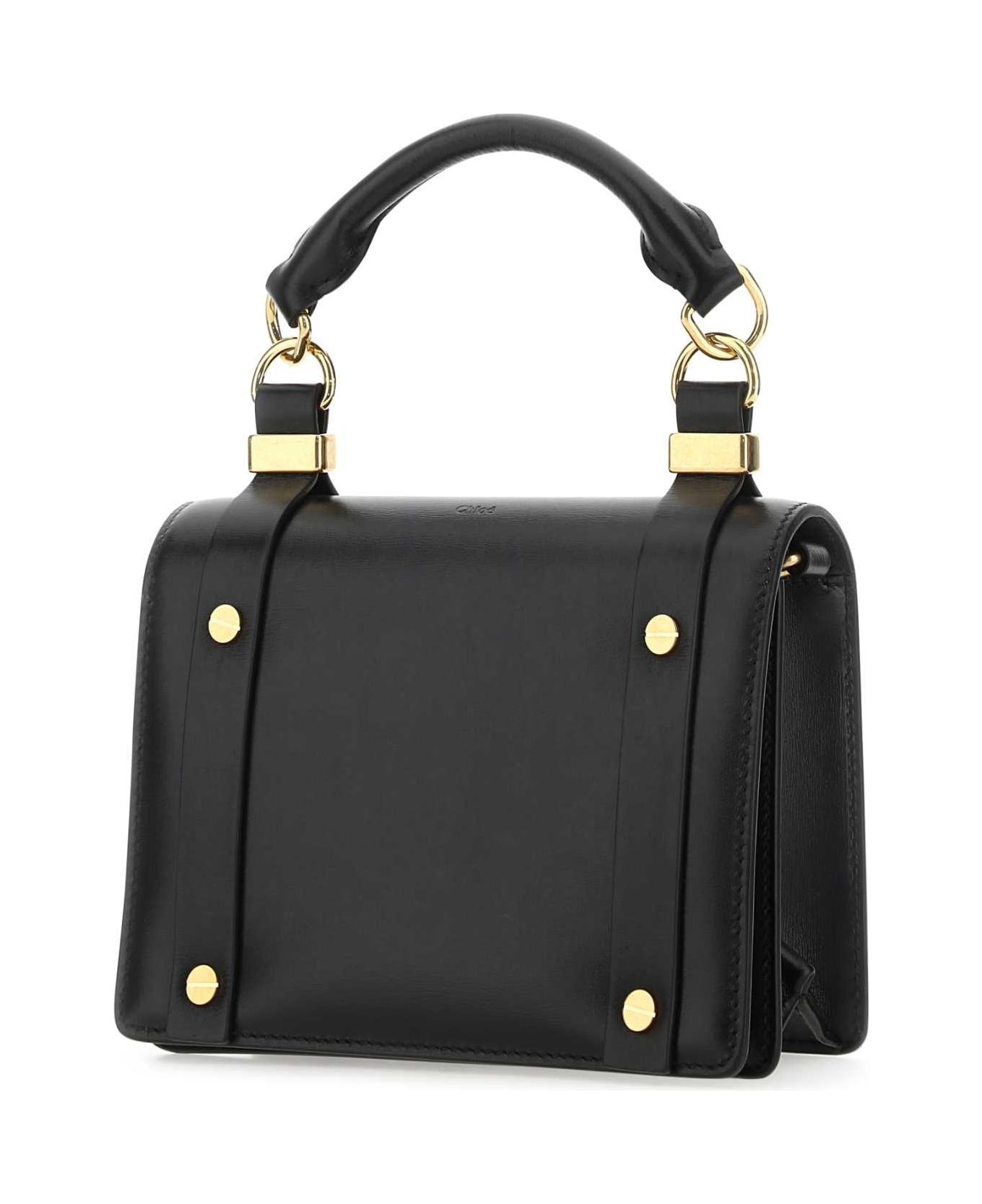 Chloé Black Leather Small Ora Handbag - 001