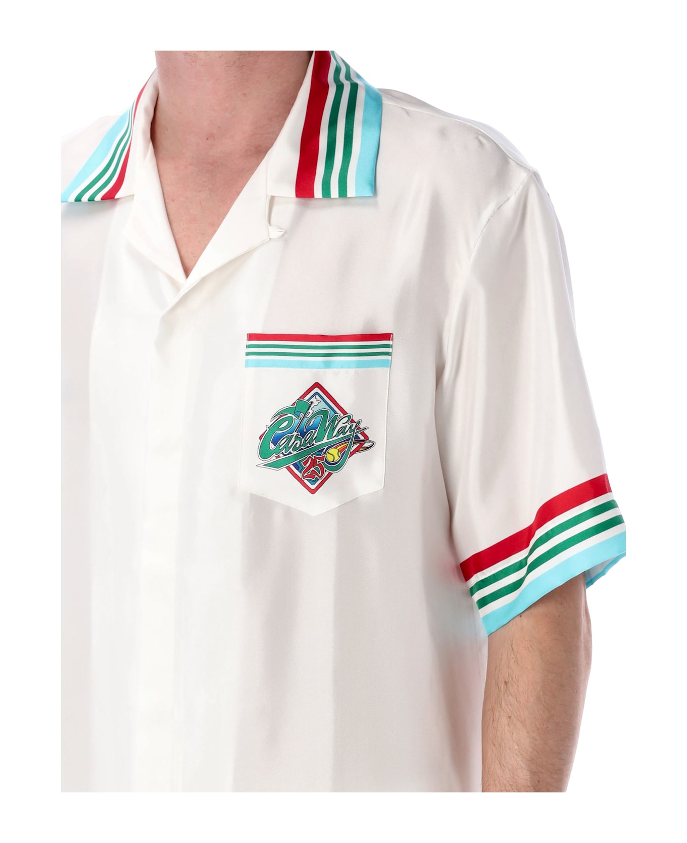 Casablanca Casa Way World Series Silk Shirt - WHITE