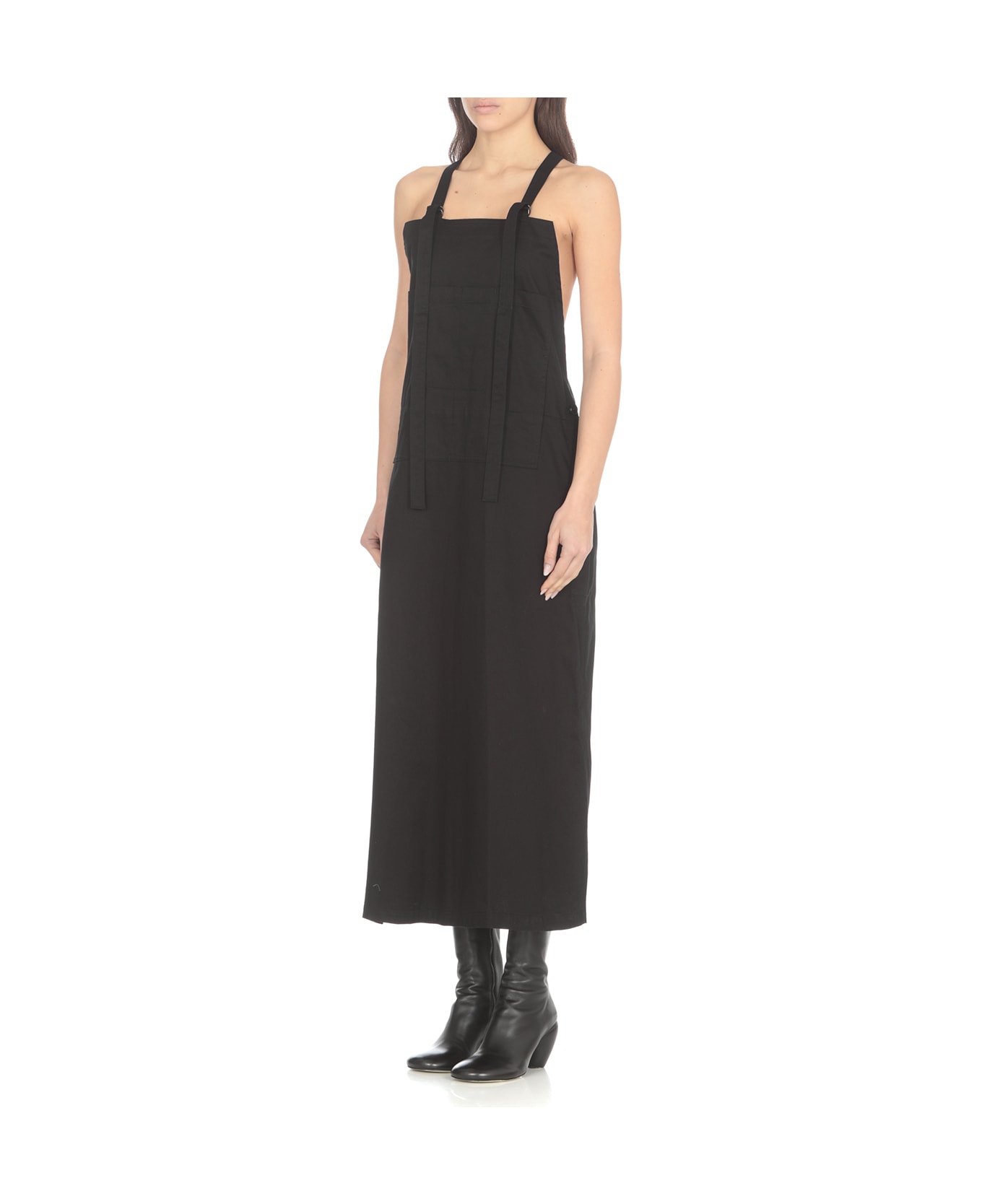 Y's Cotton Dress - Black ワンピース＆ドレス