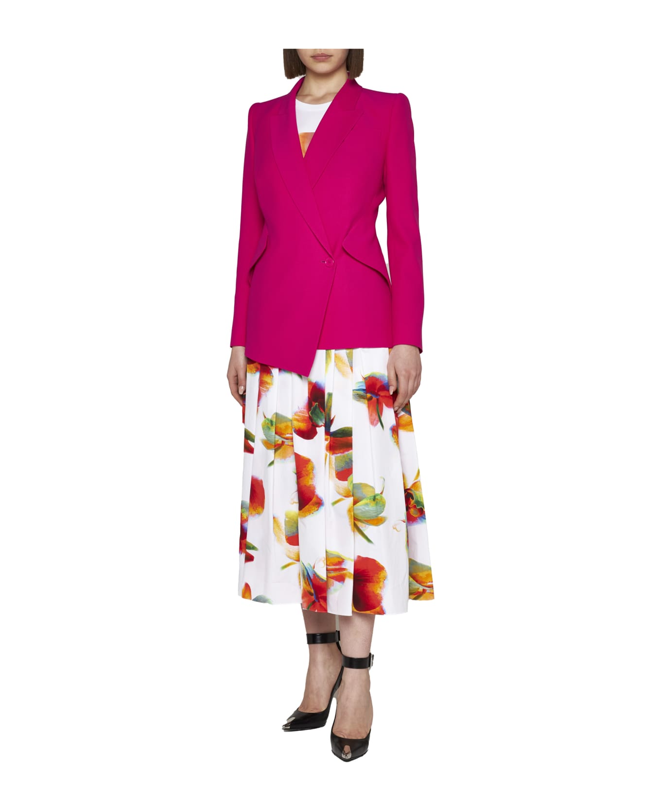 Alexander McQueen Jacket With Asymmetrical Hem - Orchid pink