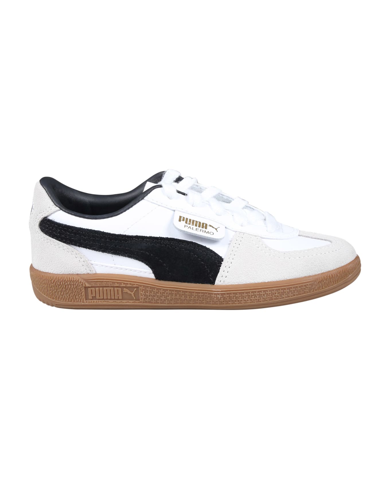 Puma Palermo Ps Light Blue Low Sneakers For Kids - White