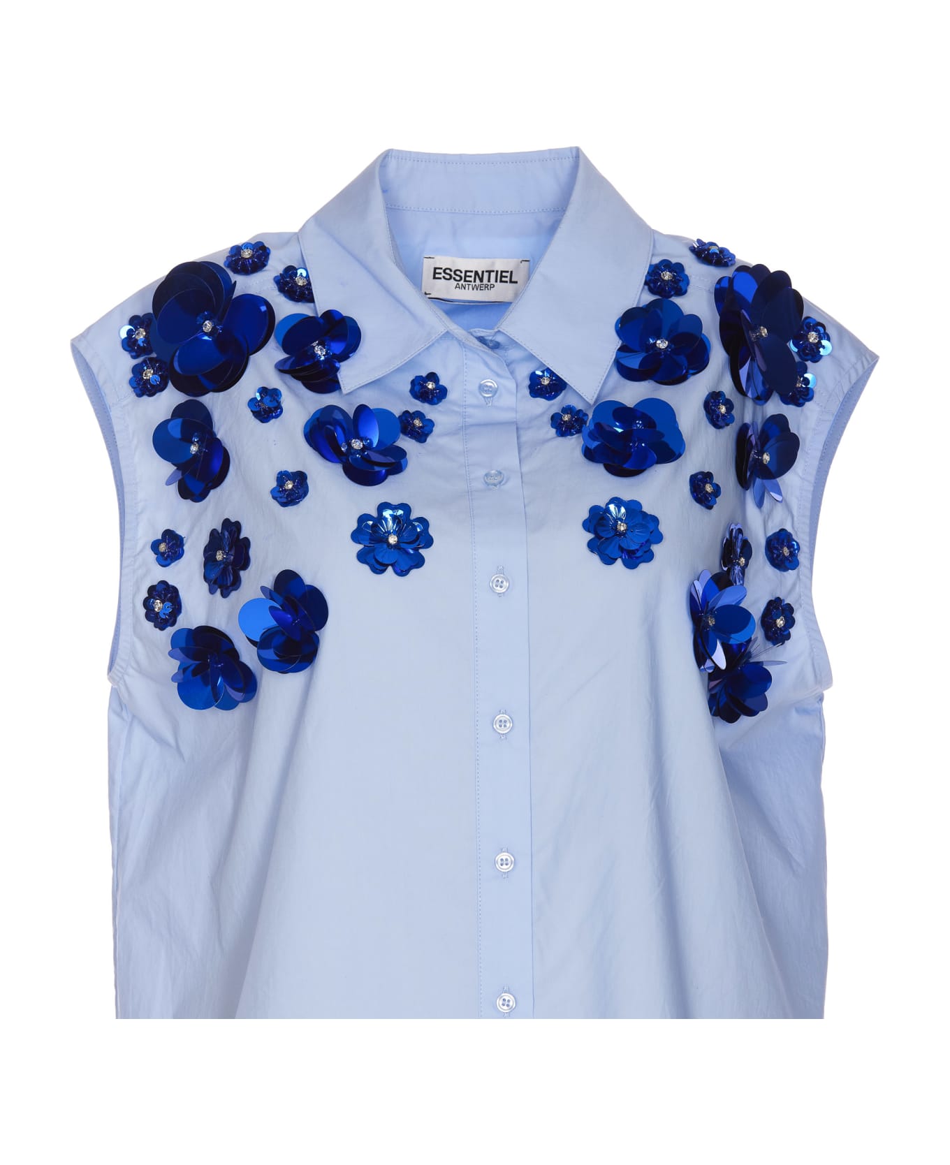 Essentiel Antwerp Fight Embroidered Shirt - Azzurro シャツ