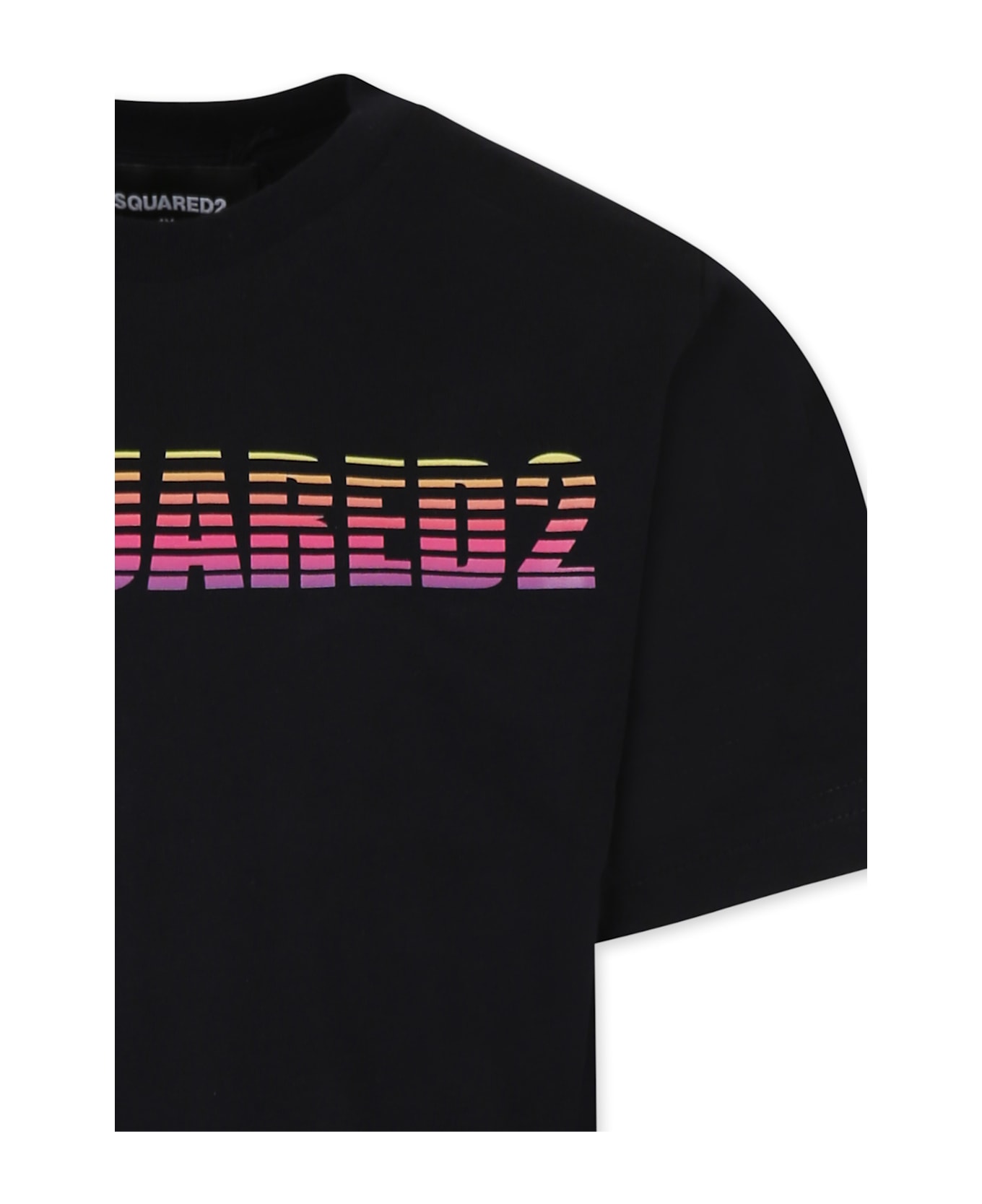 Dsquared2 Black T-shirt For Boy With Logo - Black
