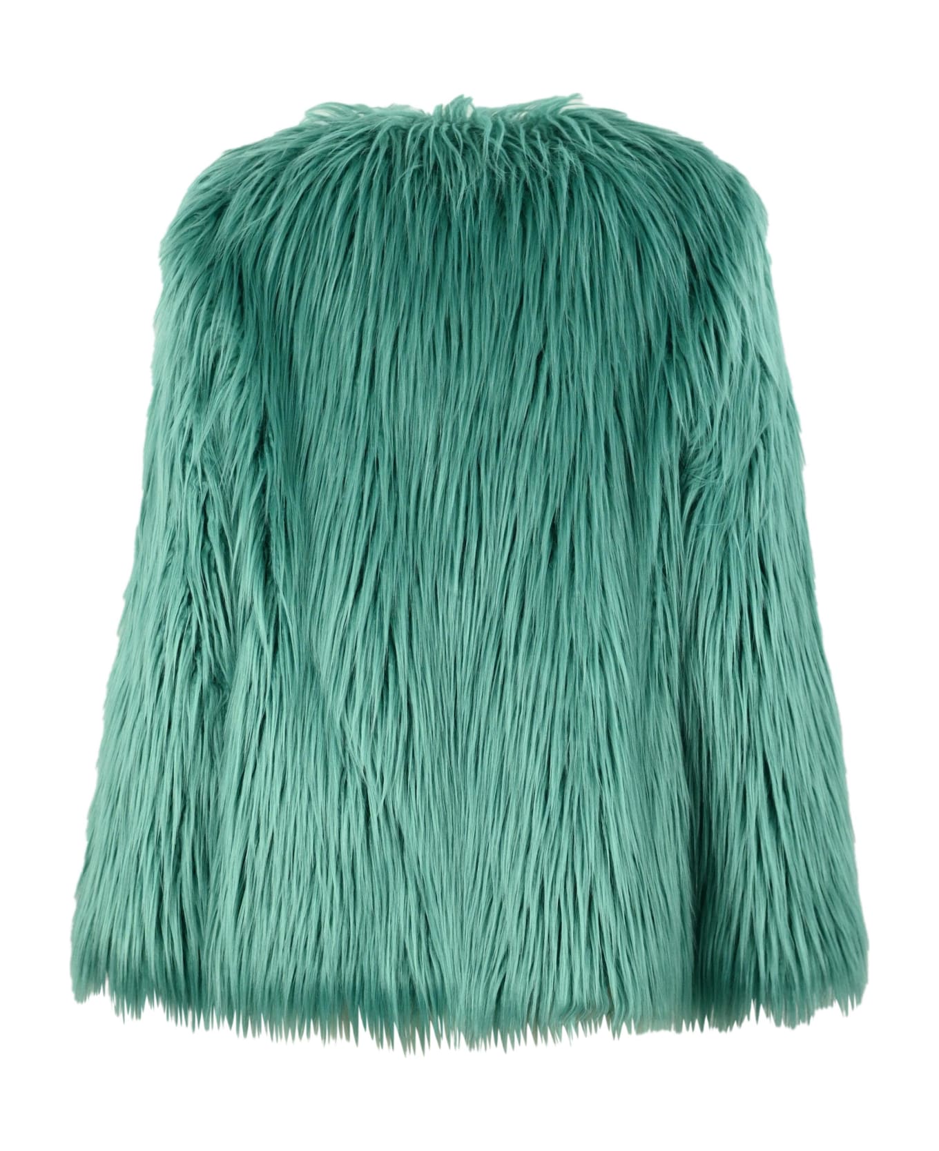 TwinSet Caban In Faux Fur - Bristol blue