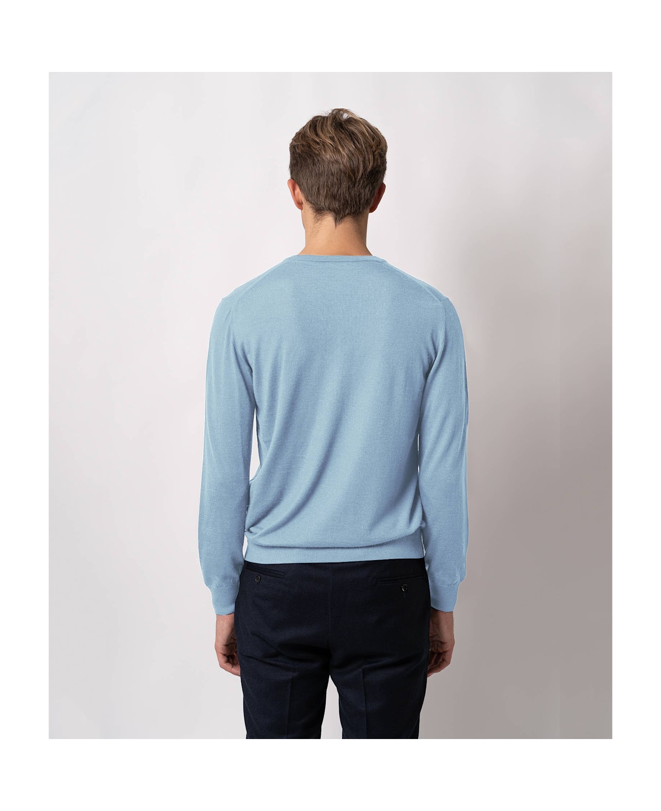Larusmiani V-neck Sweater Pullman Sweater - Navy