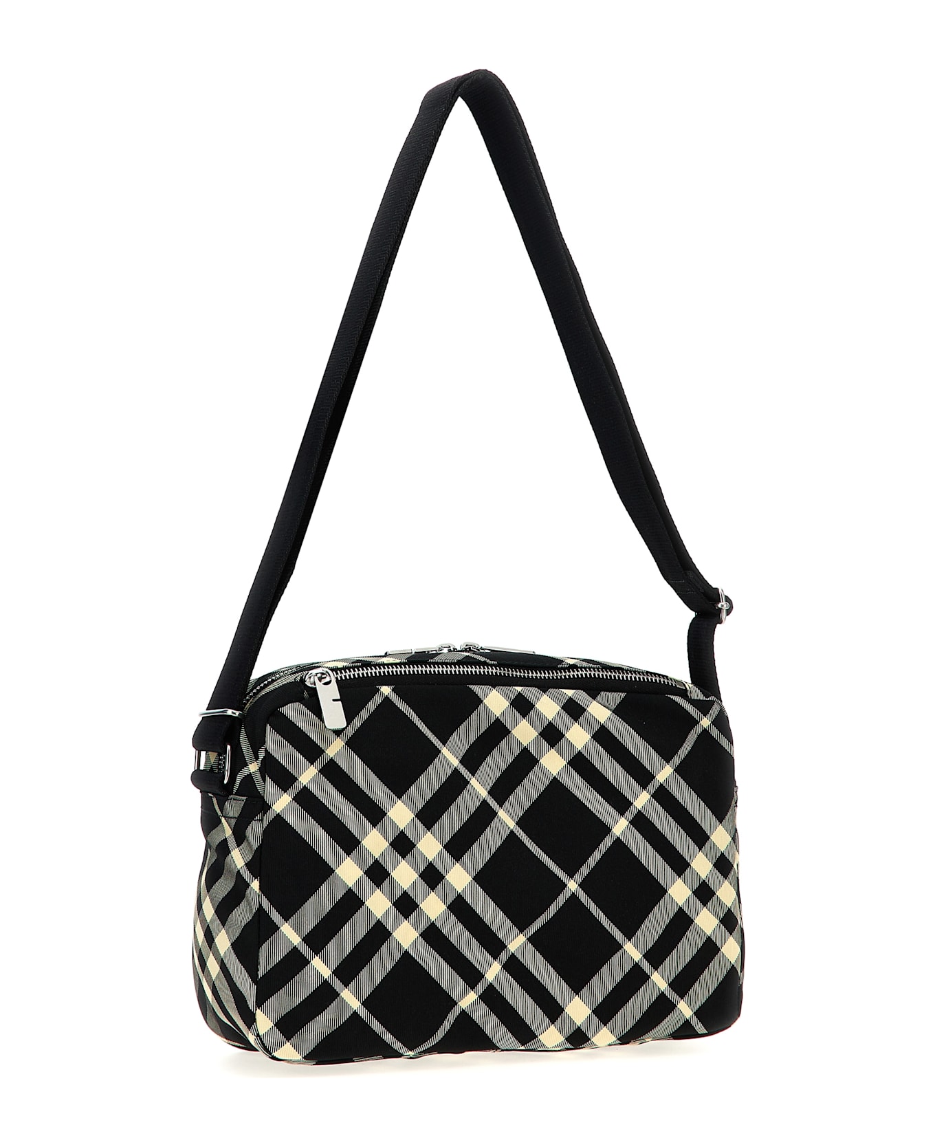 Burberry 'check' Crossbody Bag - Black  