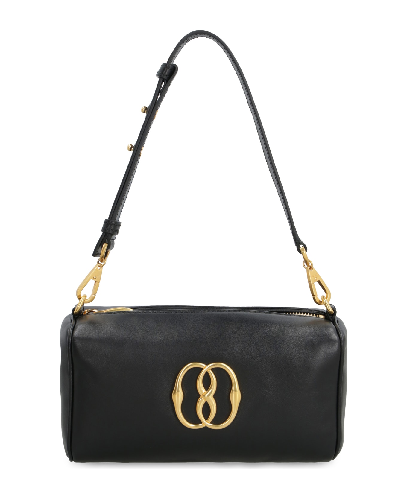 Bally Emblem Rox Leather Shoulder Bag - Black/oro
