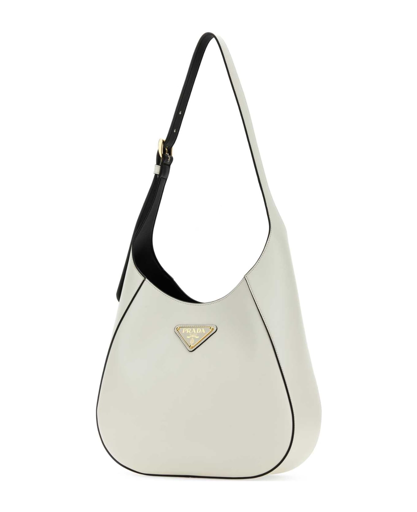 Prada White Leather Shoulder Bag - BIANCONERO