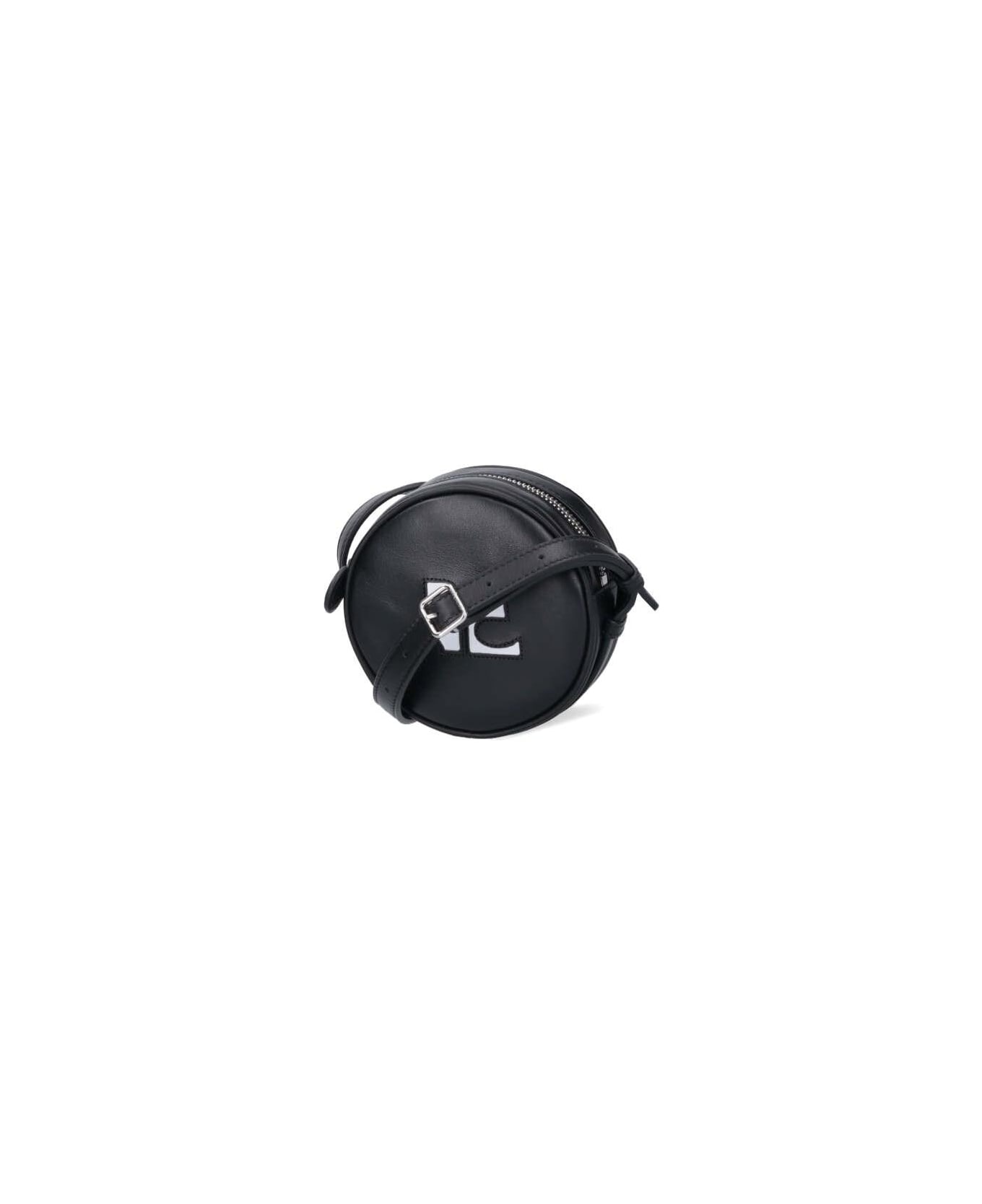 Courrèges Mini Crossbody Bag 'reedition Circle Bag' - BLACK