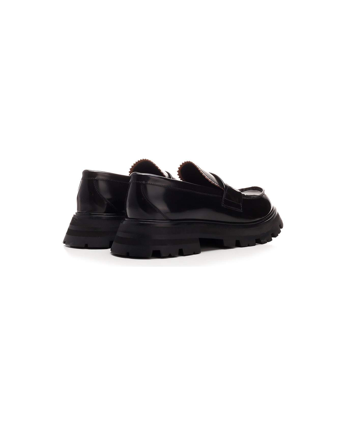 Alexander McQueen Brushed Calfskin Loafers - Black