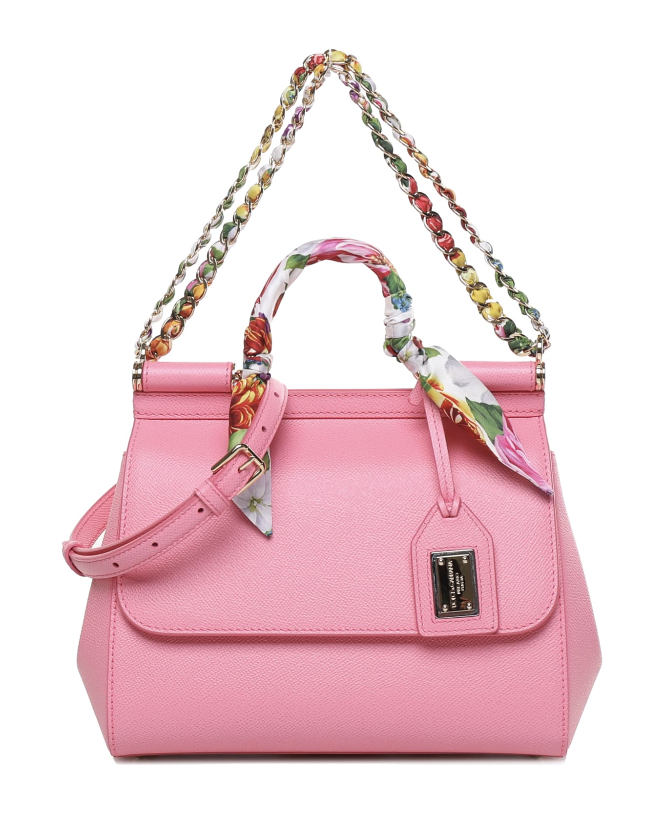 Dolce & Gabbana Sicily Bag In Calfskin - Rosa