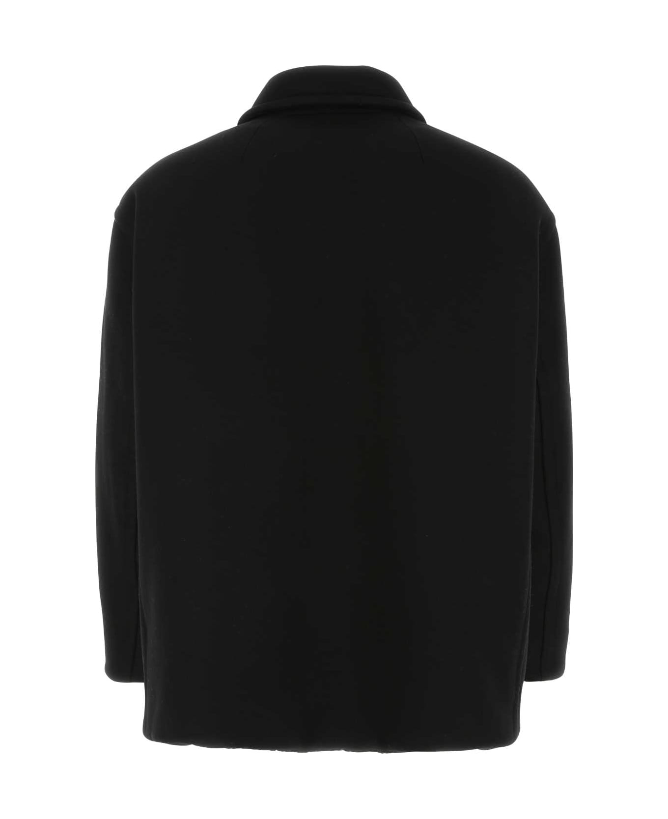Valentino Garavani Black Wool Blend Coat - 0NO