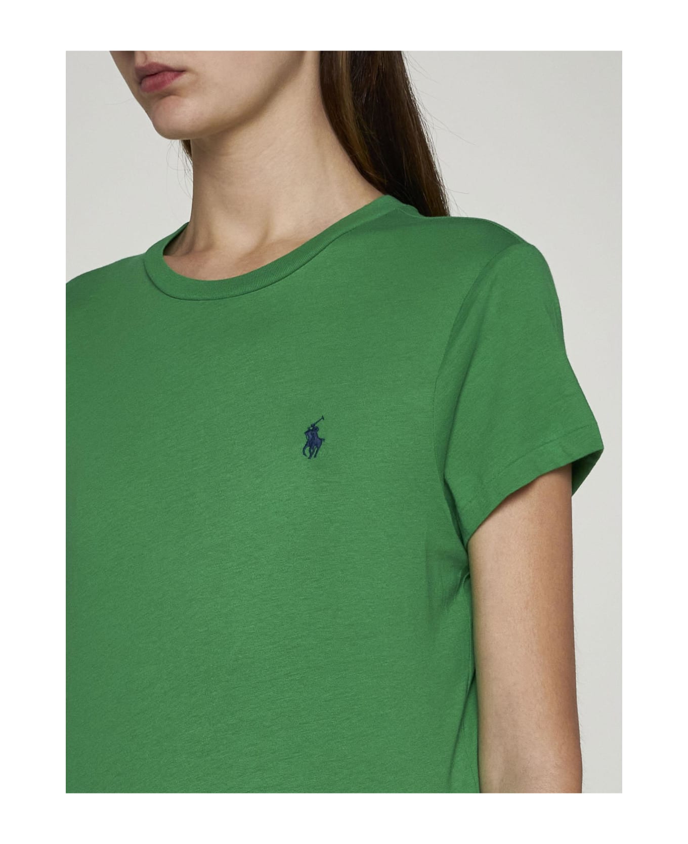 Ralph Lauren Logo Cotton T-shirt - Preppy Green Tシャツ